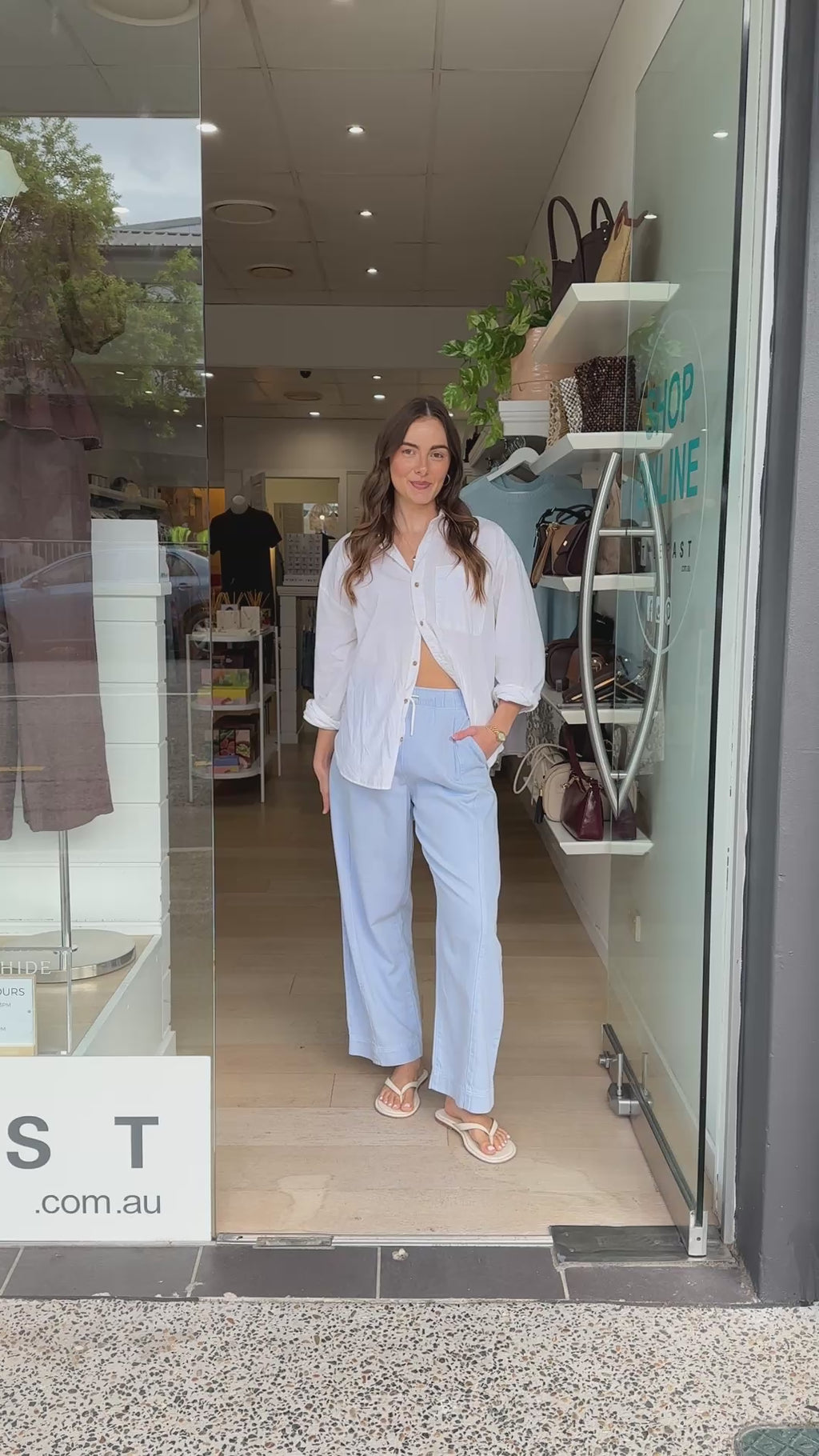 CERES LIFE JESSIE BARREL PANT - CHINA BLUE