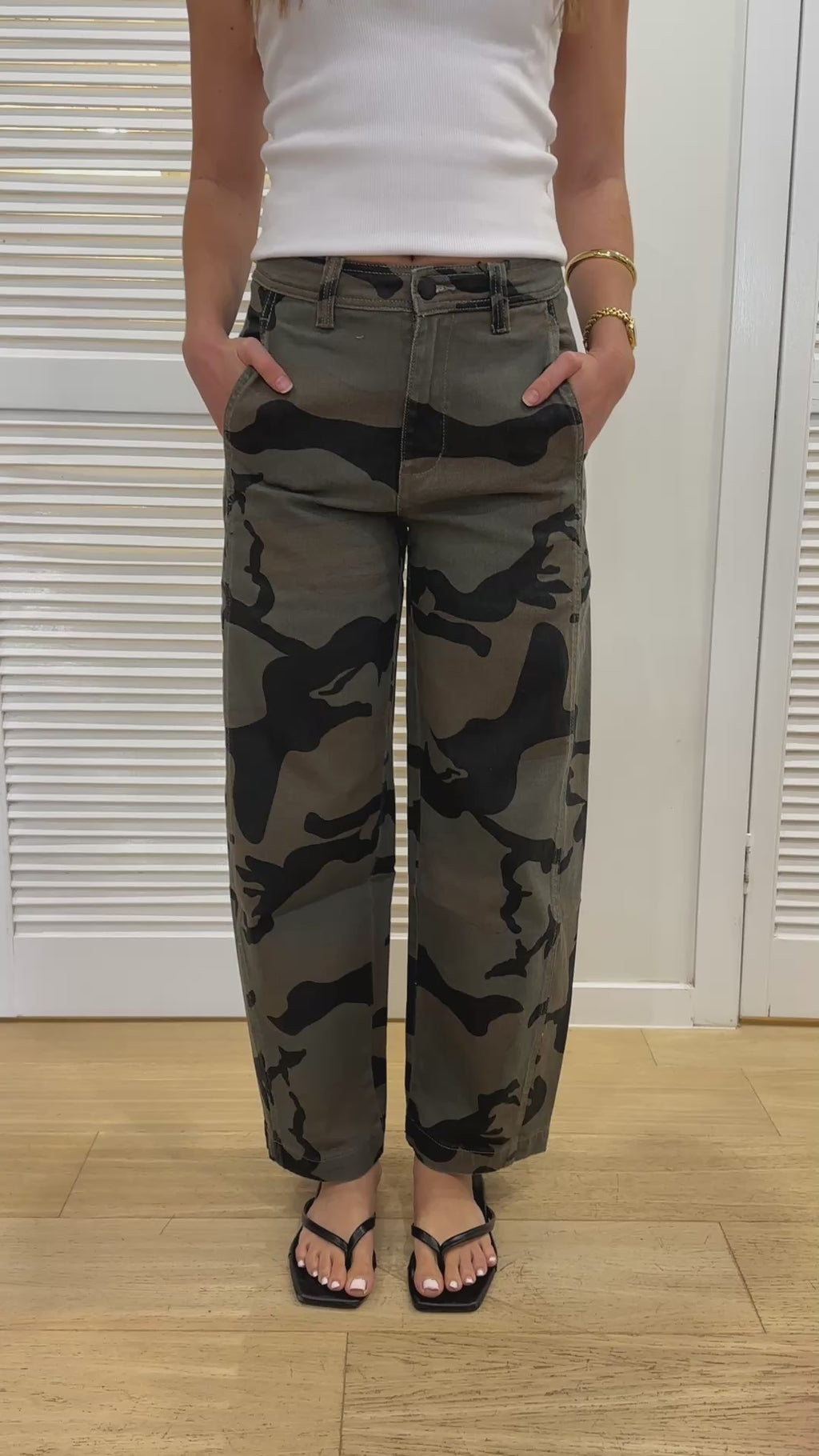 HARLEY BARREL JEAN - CAMO PRINT