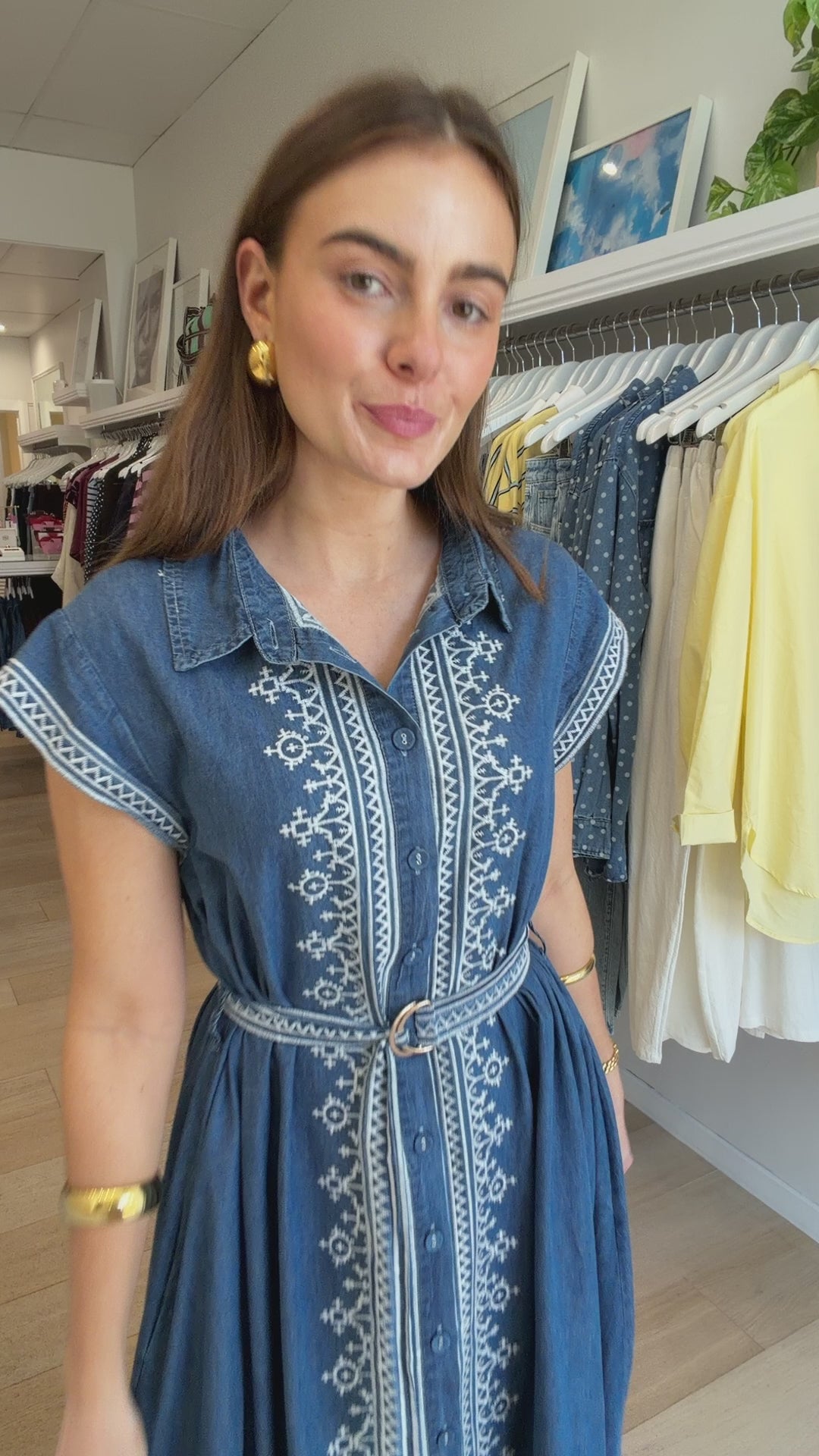 ZARA MIDI DRESS - CHAMBRAY