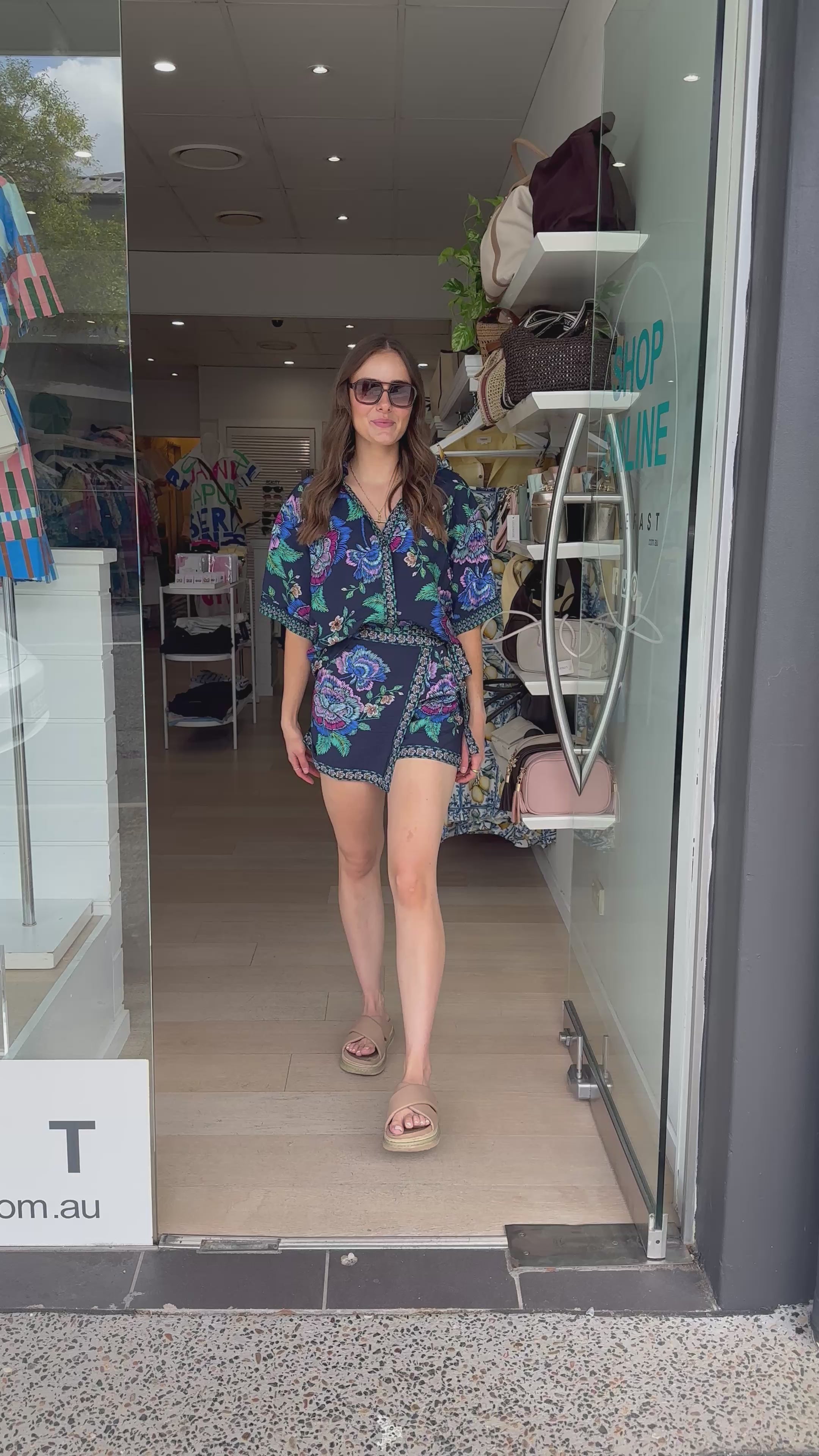 CARLA MINI SKORT - NAVY FLORAL