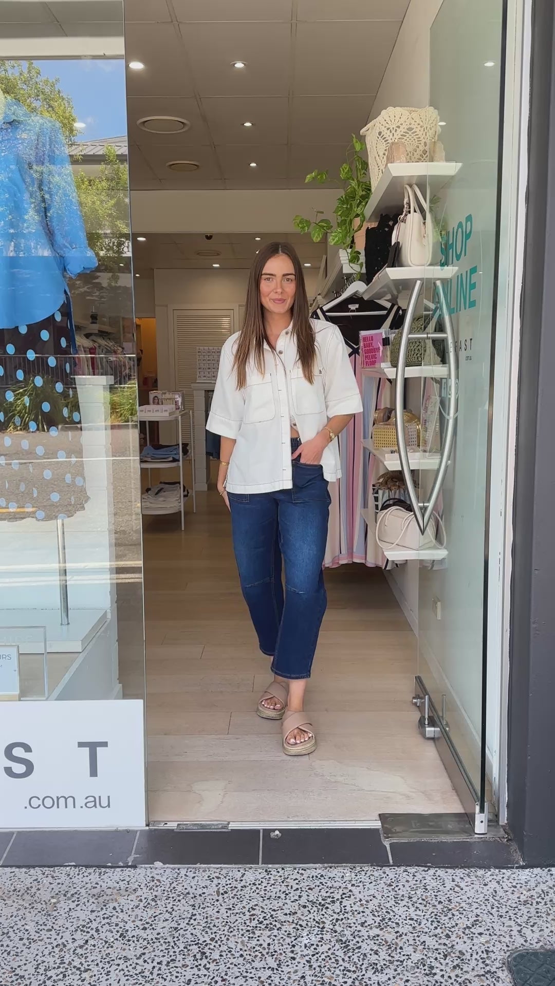 LEO DENIM BARREL JEANS - DARK BLUE