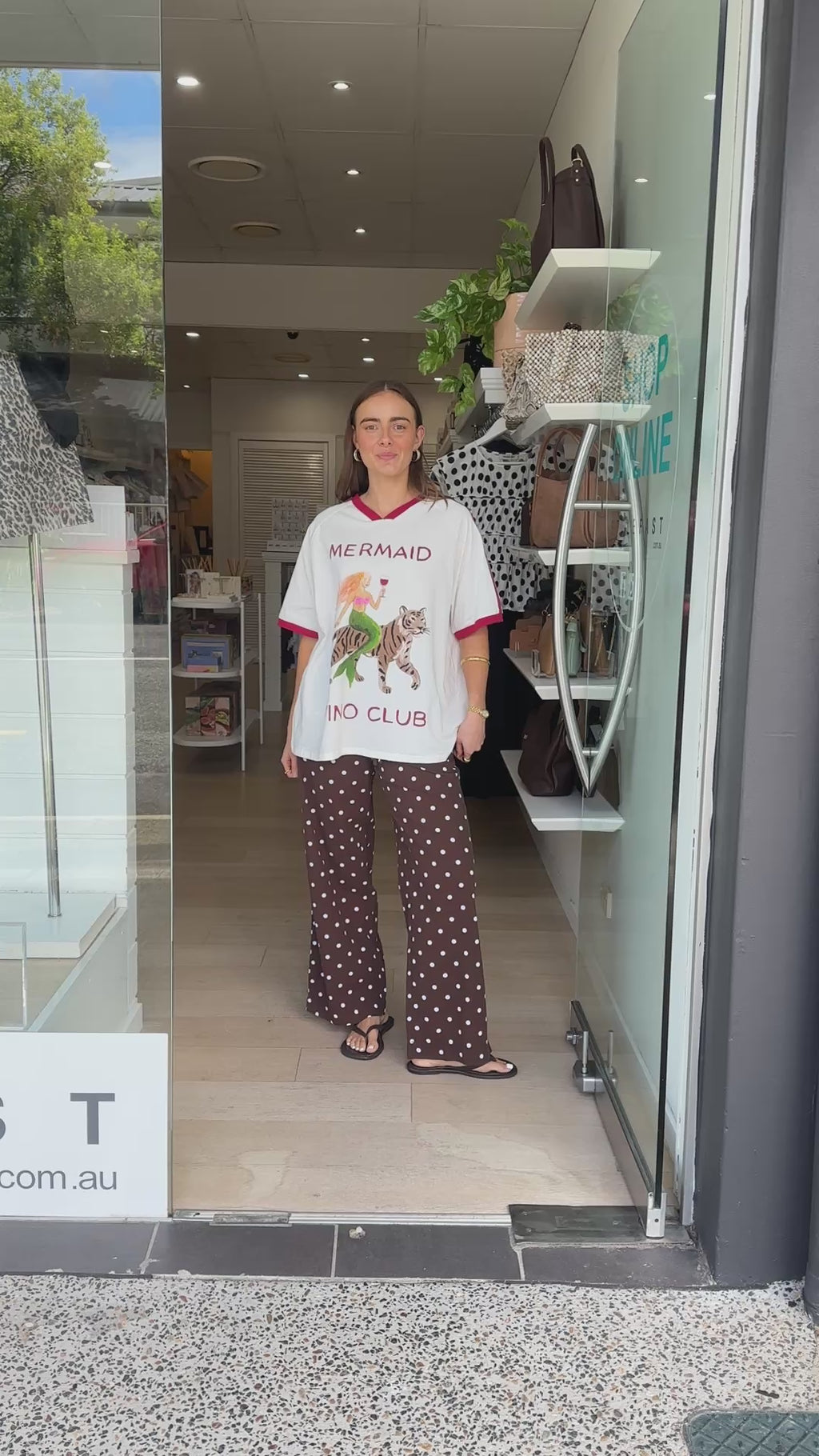 BY FRANKIE MERMAID VINO OVERSIZED TEE - WHITE