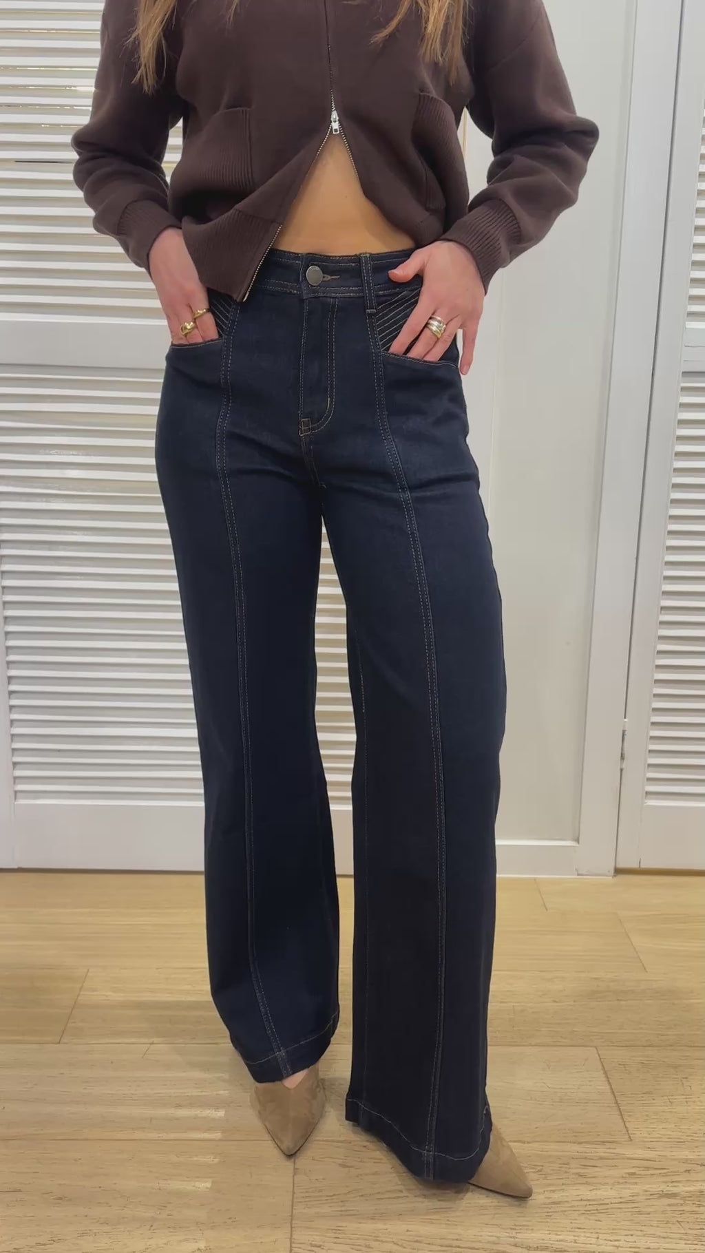 KYLE WIDE LEG JEAN - DARK INDIGO
