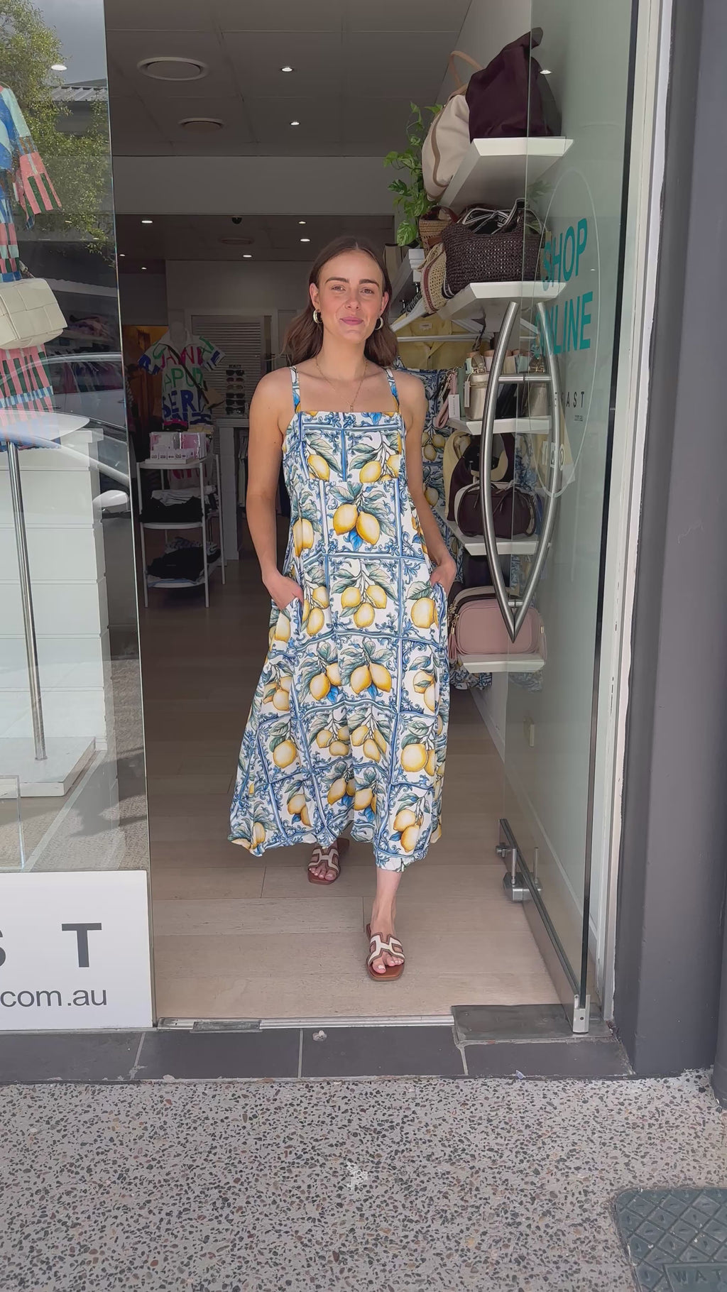 SORRENTO MAXI DRESS - LEMON PRINT