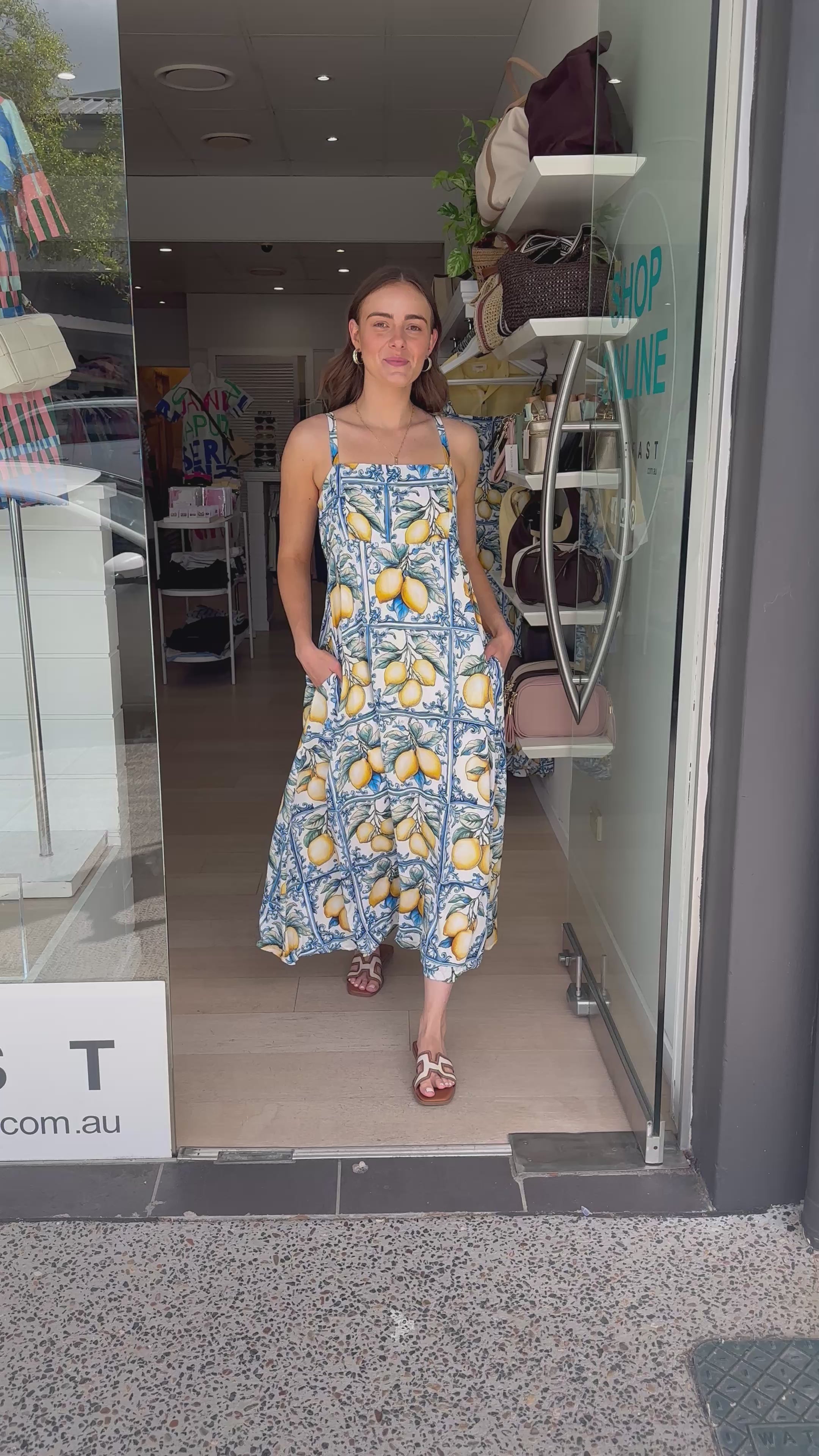 SORRENTO MAXI DRESS - LEMON PRINT