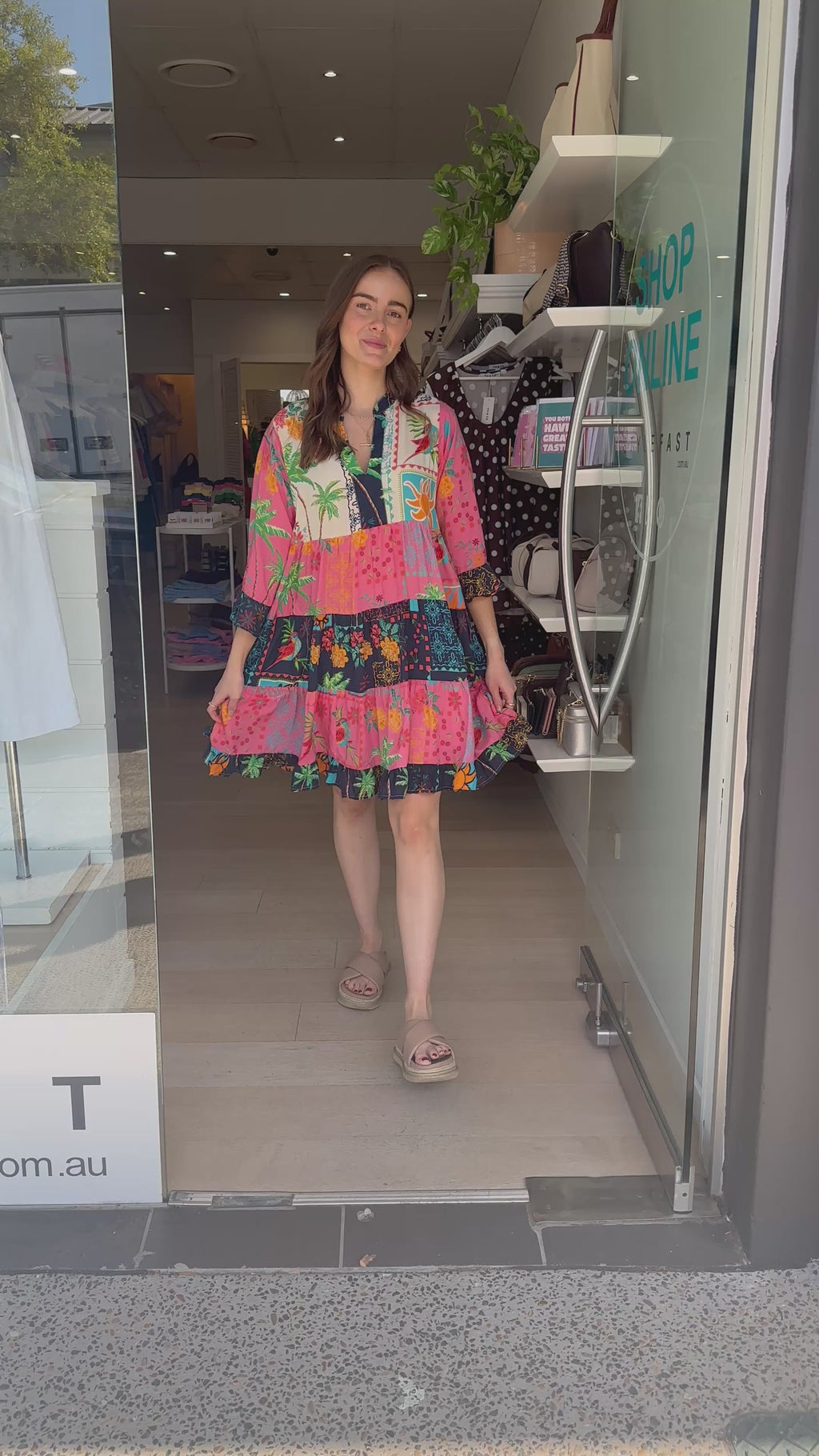 LULALIFE CARINA TIERED DRESS - MULTI PRINT