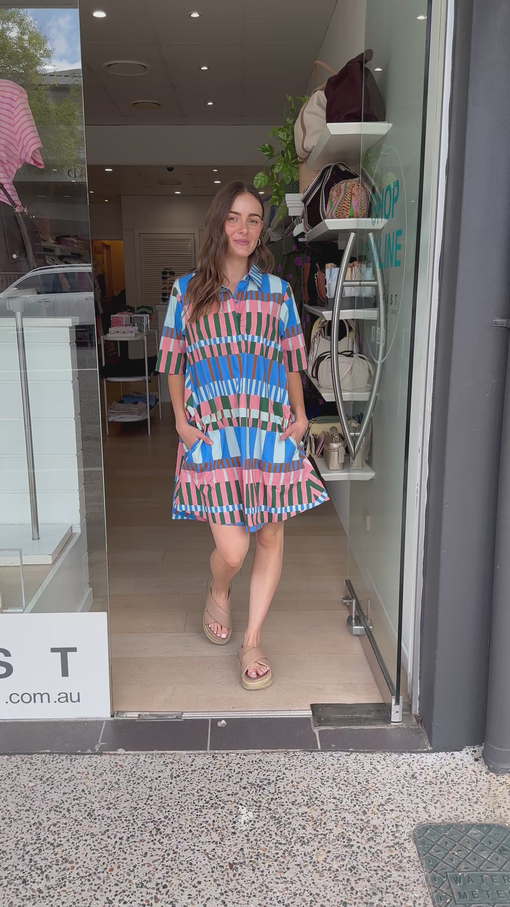 ITAMI CANNES MINI DRESS - BLUE PRINT