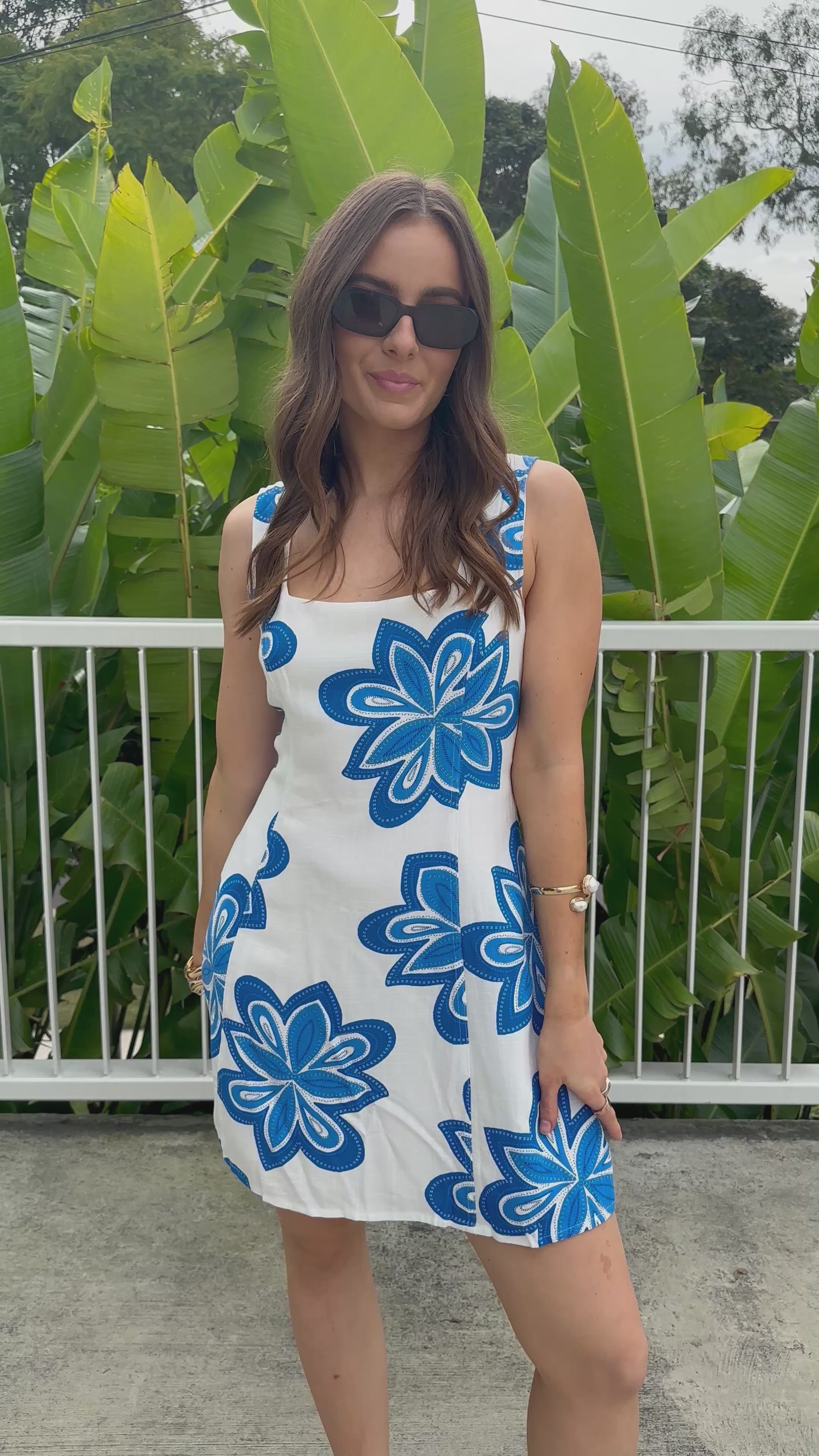 SORRENTO MINI DRESS - BLUE PRINT