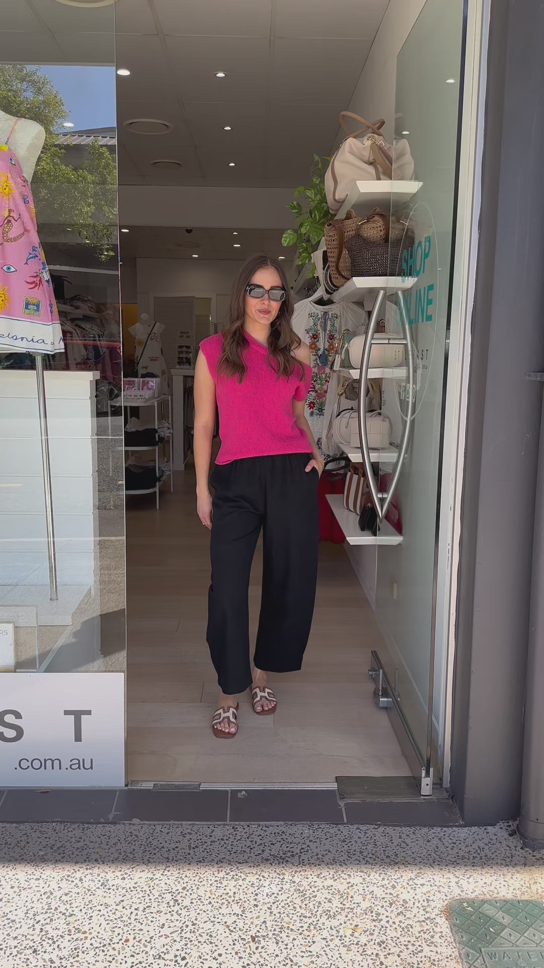 FEATHER + NOISE ELENOR BARREL PANT - BLACK