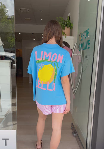 BY FRANKIE OVERSIZED TEE  SET - LIMONCELLO PRINT