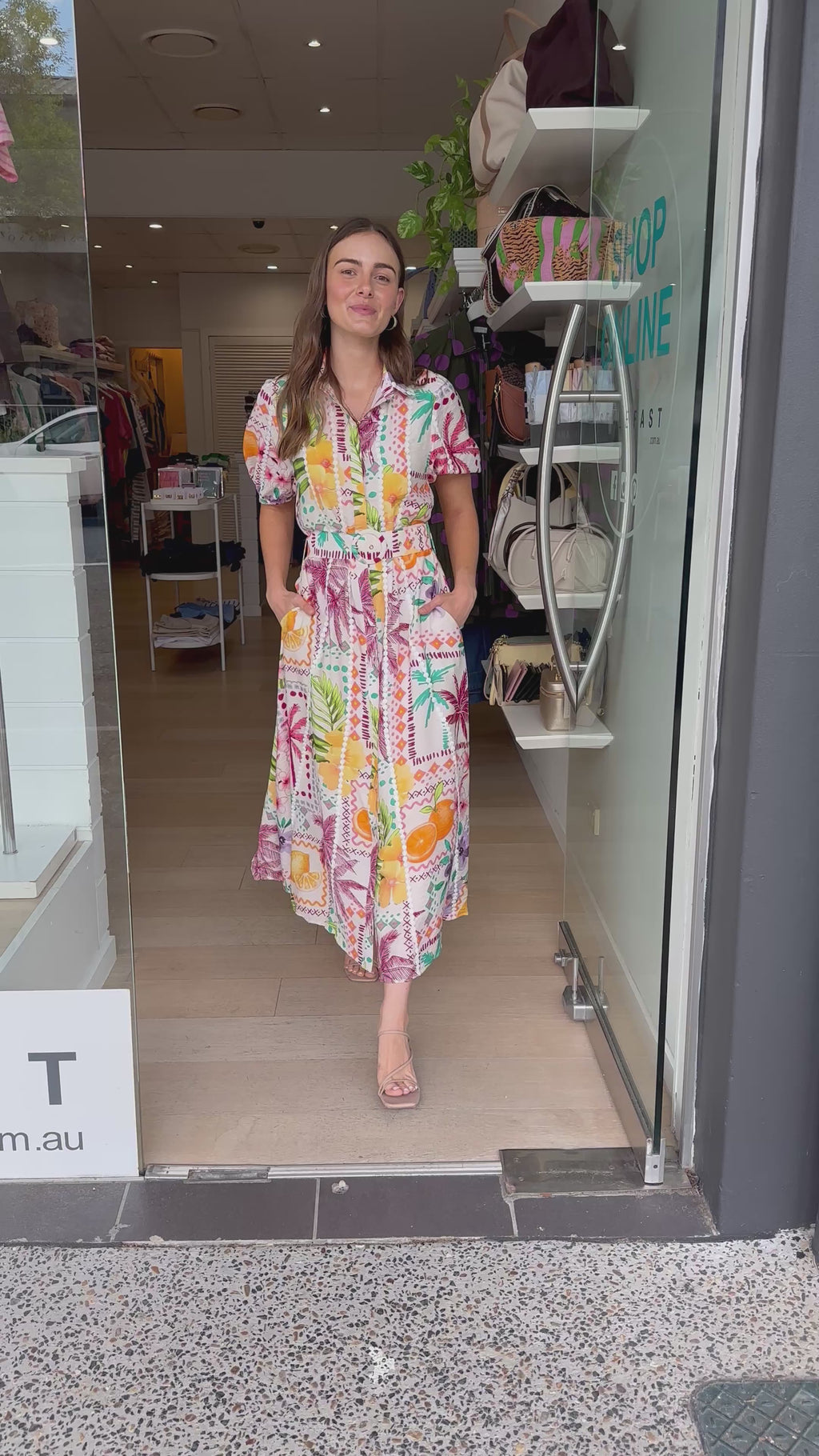 LUMI MAXI DRESS - PALM PRINT