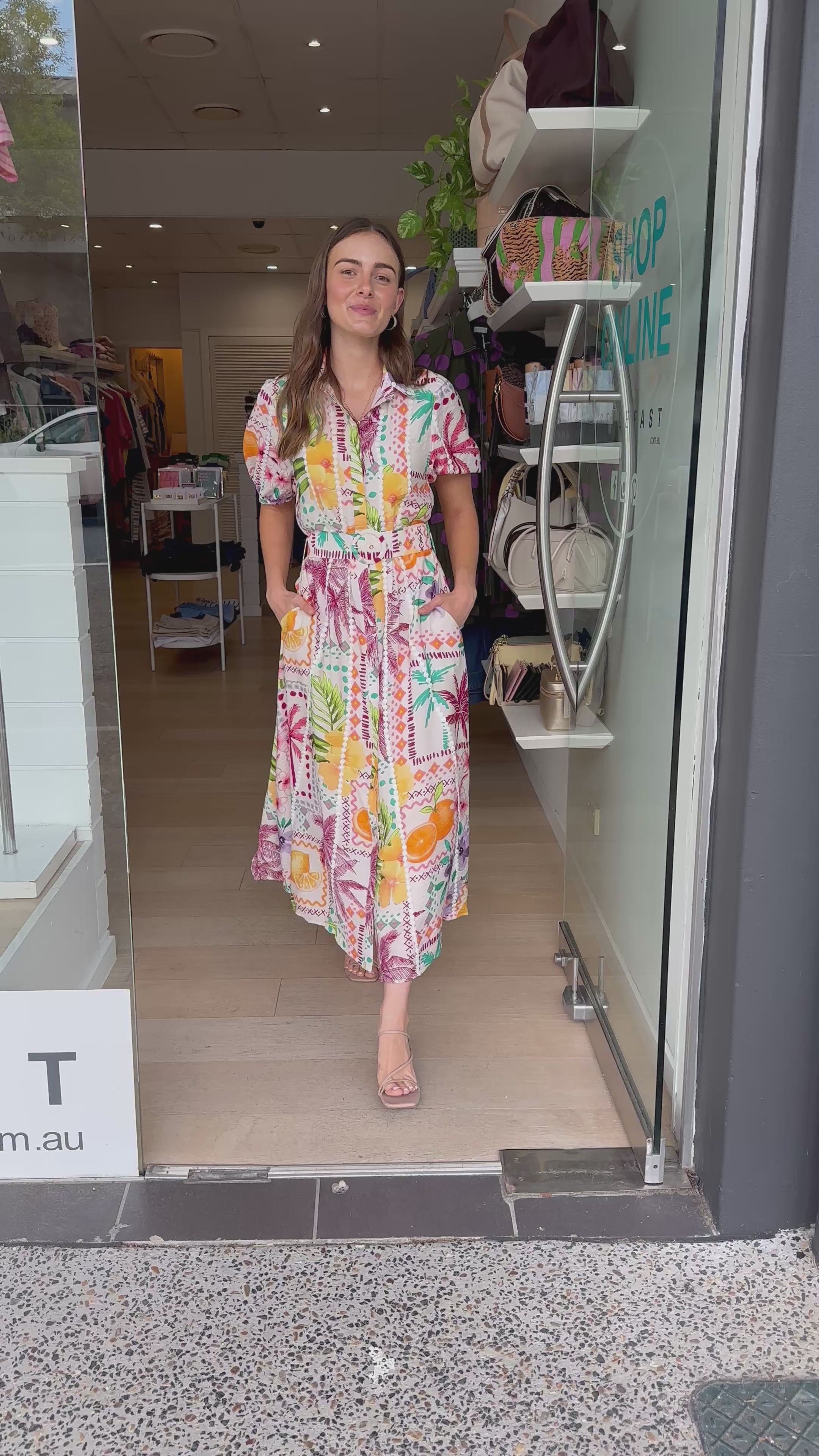 LUMI MAXI DRESS - PALM PRINT