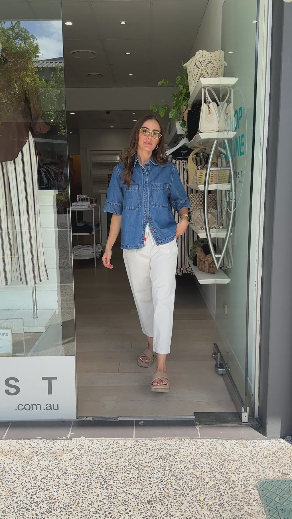 CHARLIE BARREL PANT - WHITE