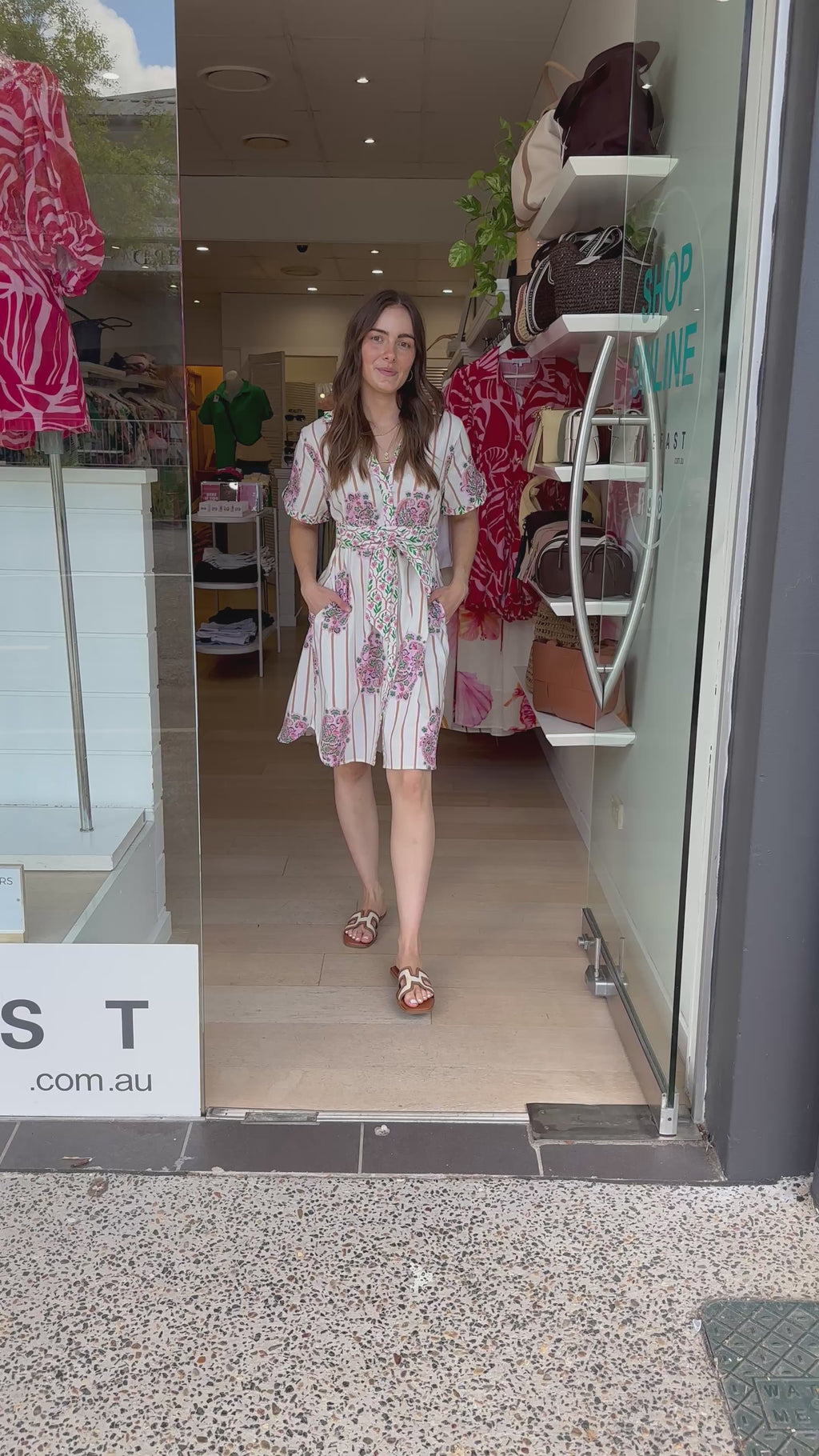 TAMZIN MINI SHIRTDRESS - WHITE FLORAL