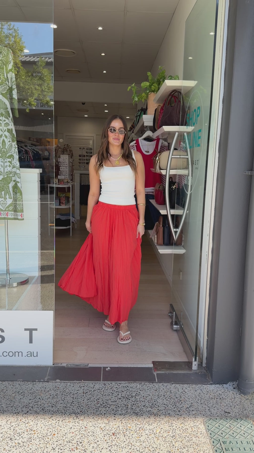 BELLE COTTON SKIRT - ORANGE