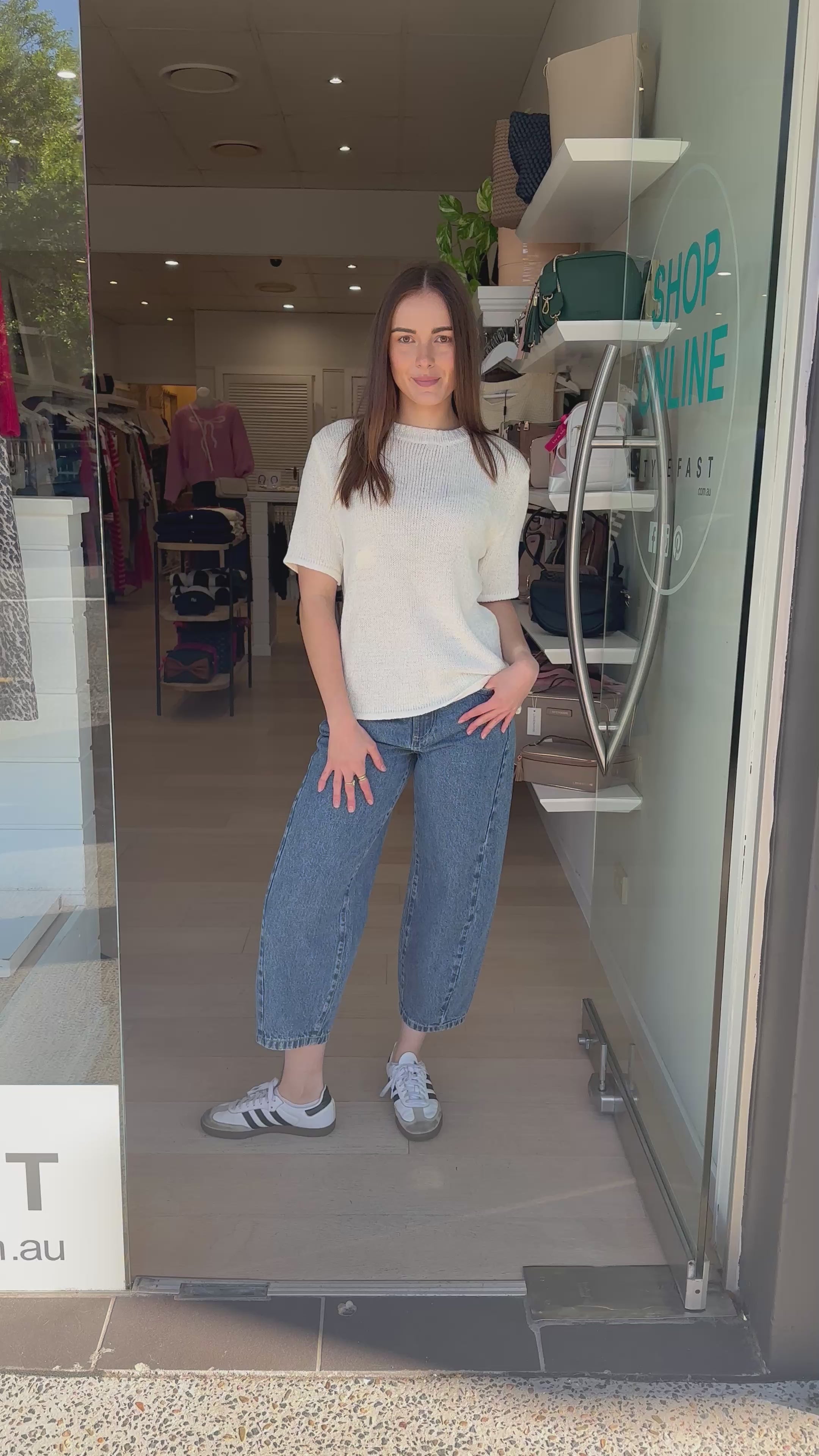 EMERY RELAXED KNITTED TEE - IVORY