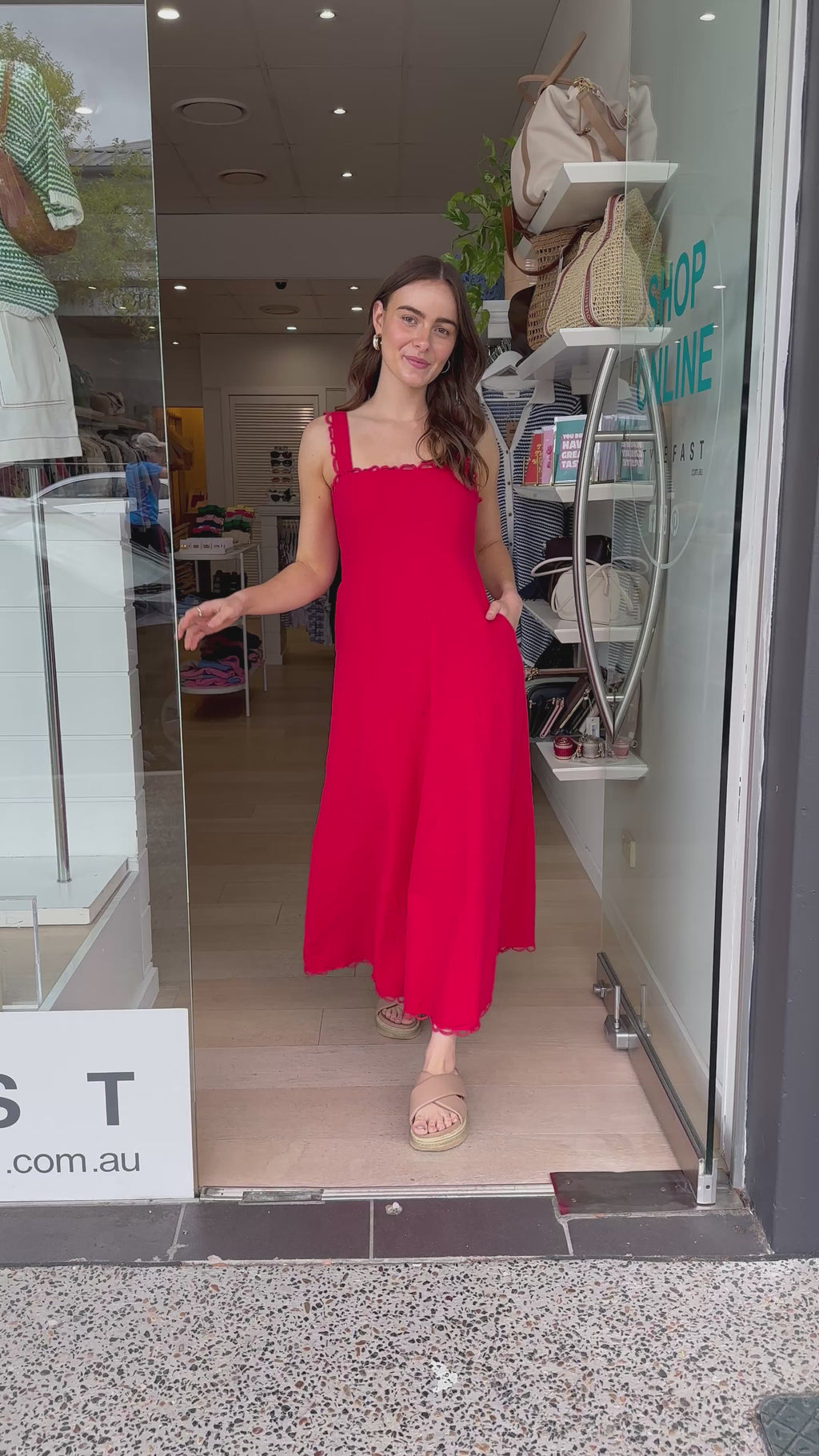 POPPY MAXI DRESS - RED