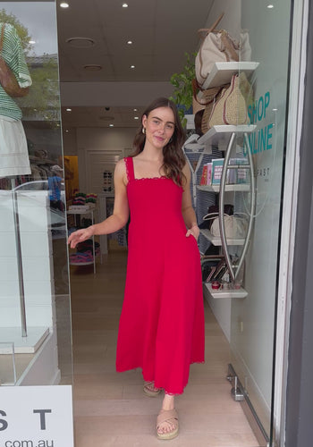 POPPY MAXI DRESS - RED