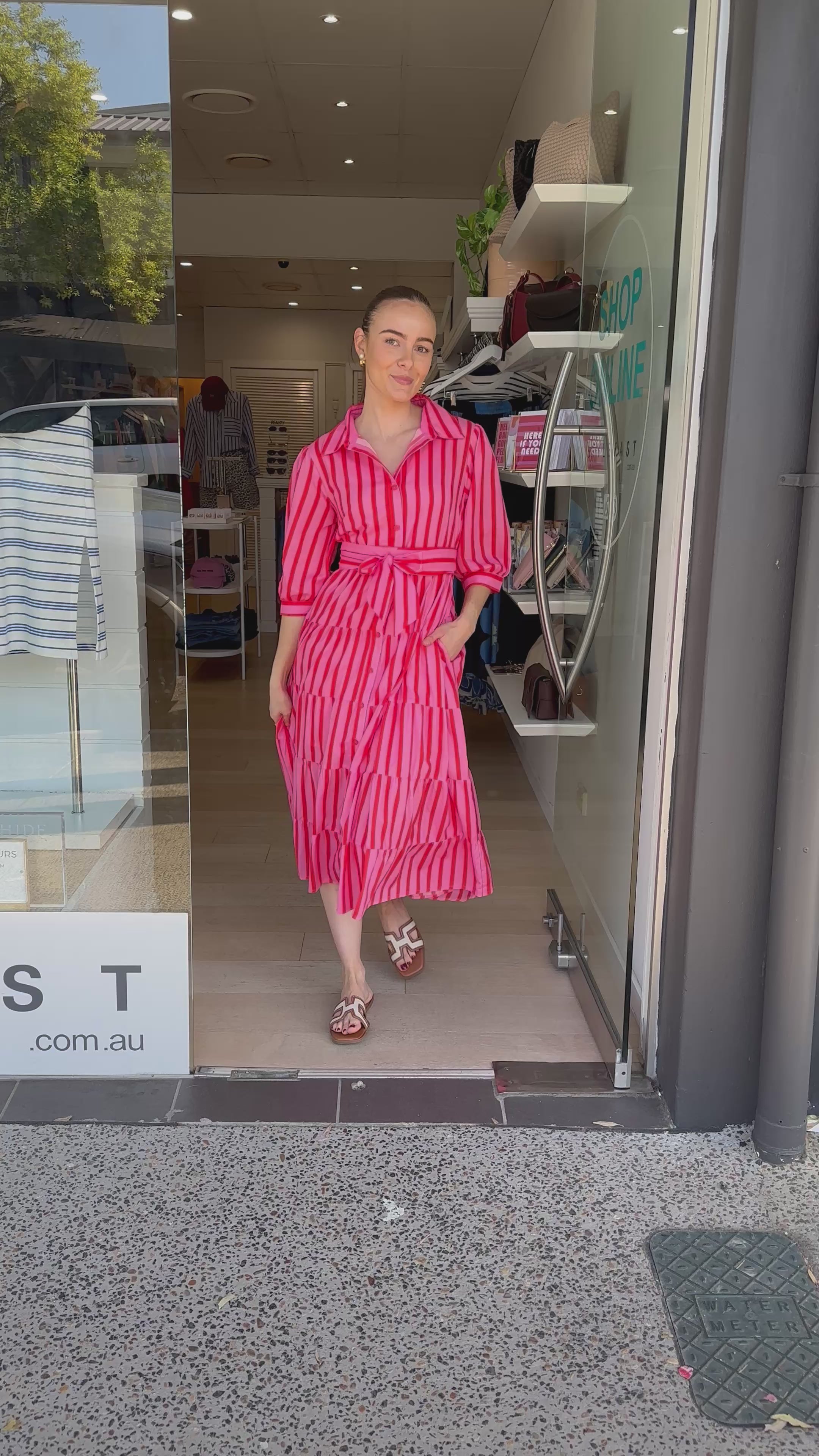 DAKOTA COTTON TIERED MIDI DRESS - SAACHI PRINT