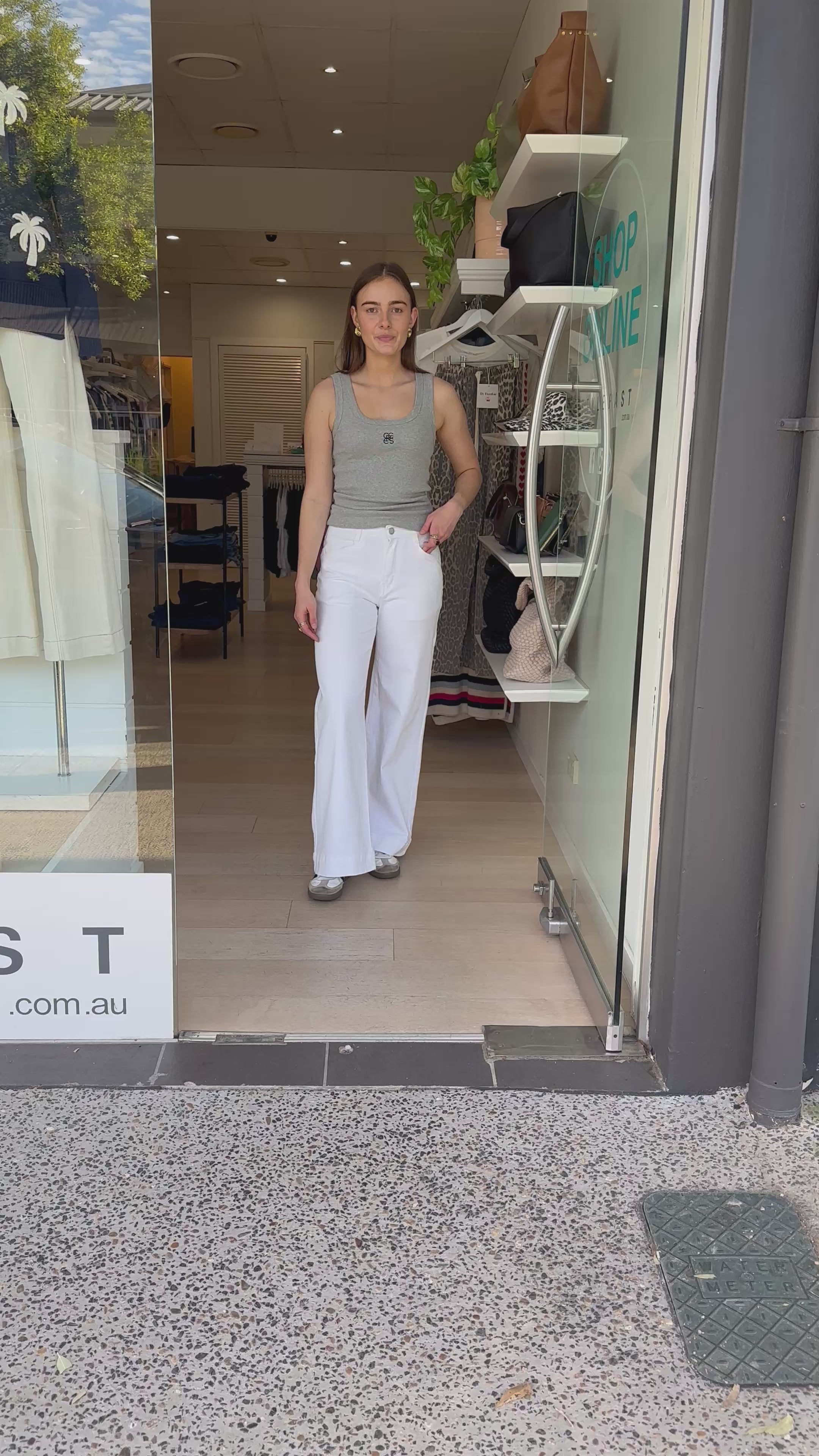 CASPER WIDE LEG JEANS - WHITE