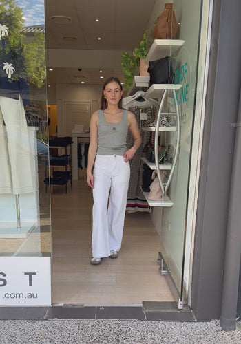 CASPER WIDE LEG JEANS - WHITE