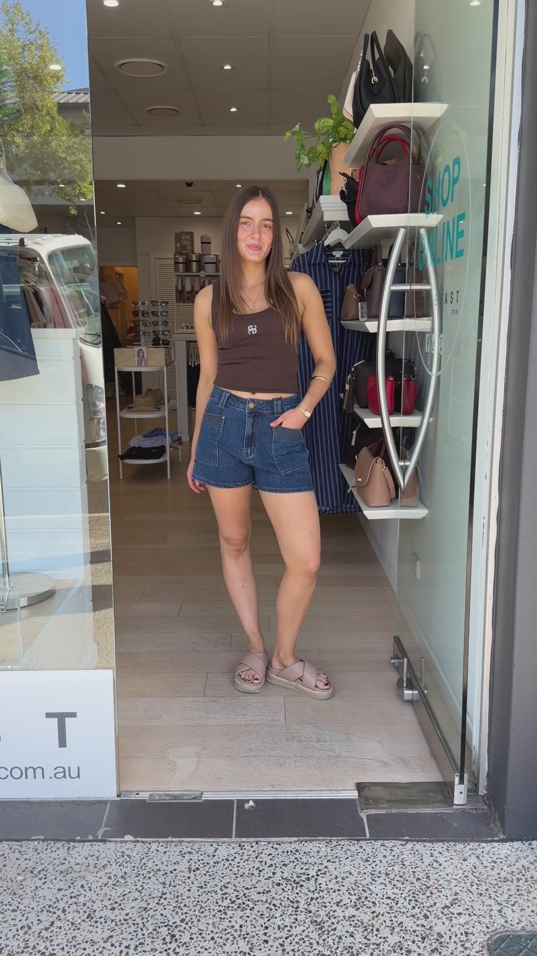 LENNY STRETCH DENIM SHORT - DARK INDIGO