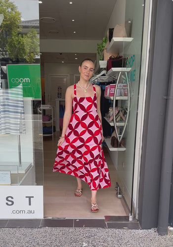 BAMBINA MAXI DRESS - RETRO PRINT