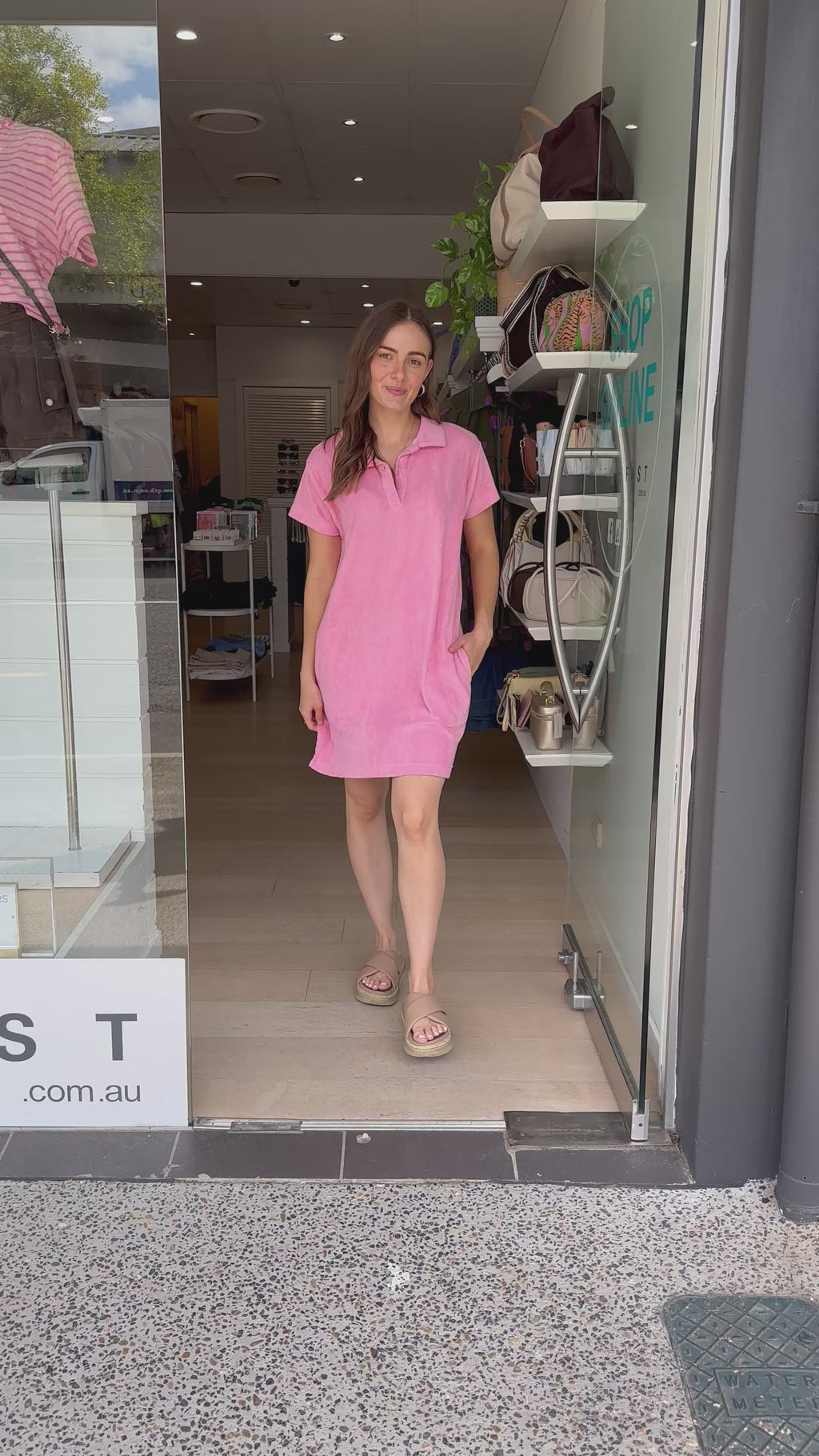 ITAMI TERRY DRESS - PINK