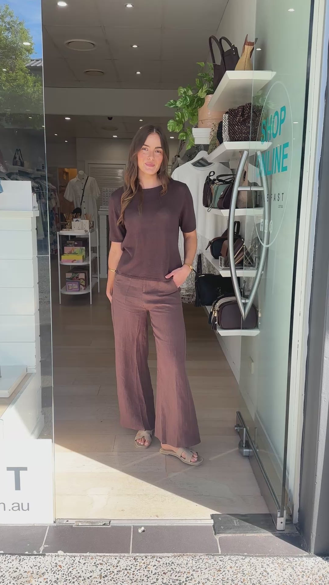 SUMMER KNIT TEE - CHOCOLATE