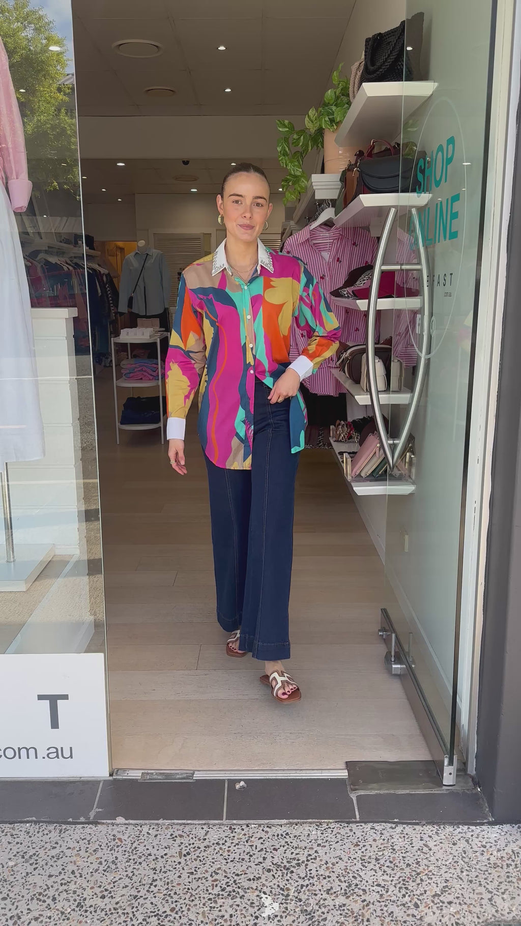 RUBYYAYA LOTUS BLOOM EMBELLISHED SHIRT - MULTI PRINT