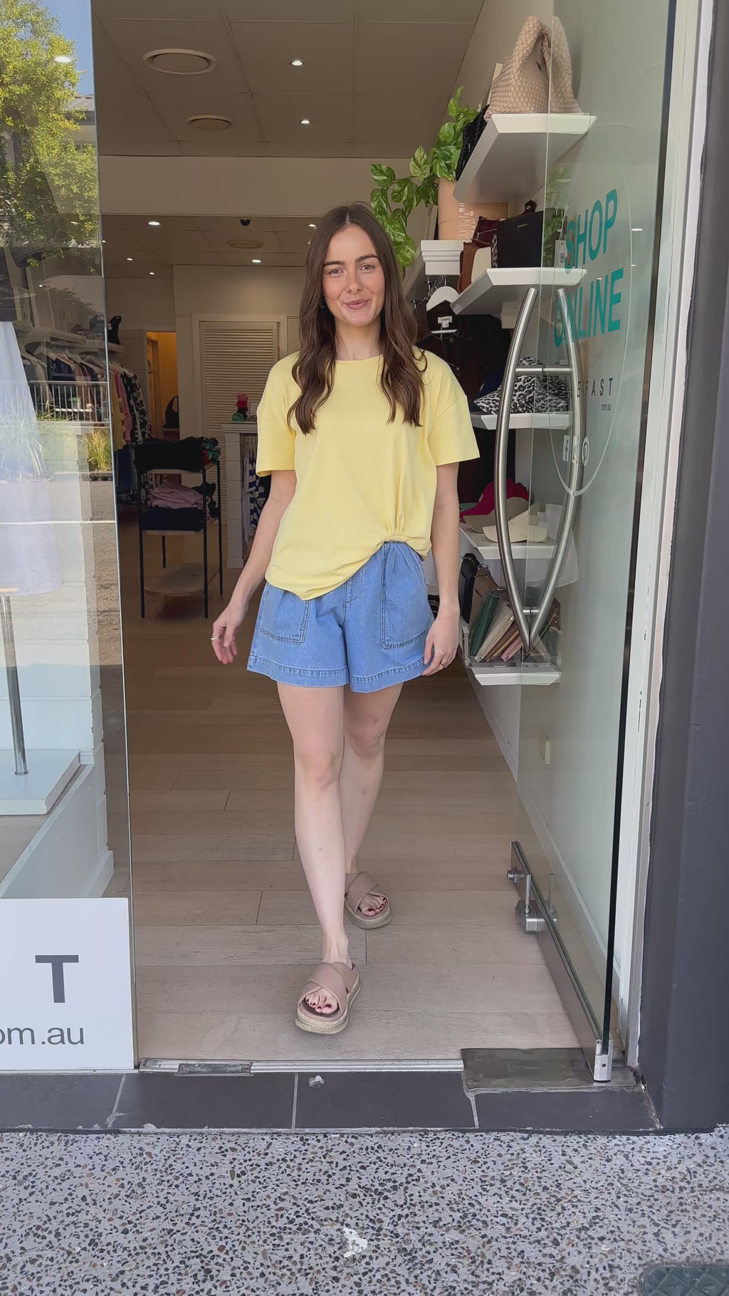 JESSIE EASY TUCK TEE - BUTTER YELLOW