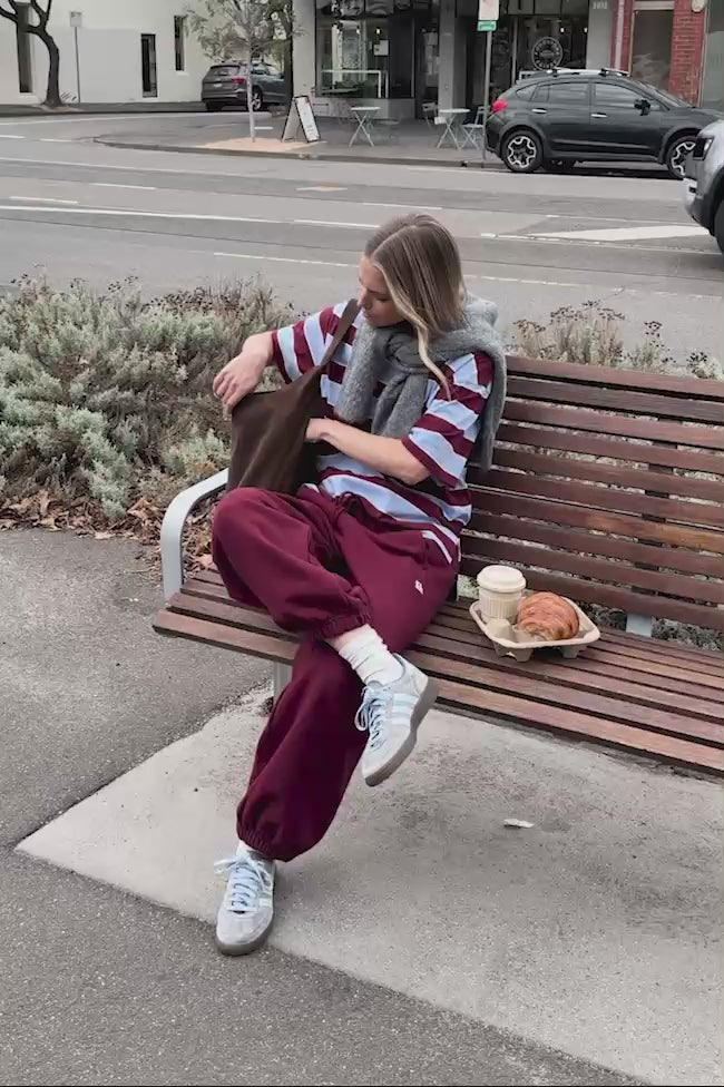 CERES LIFE BOWIE BARREL LEG TRACK - BURGUNDY