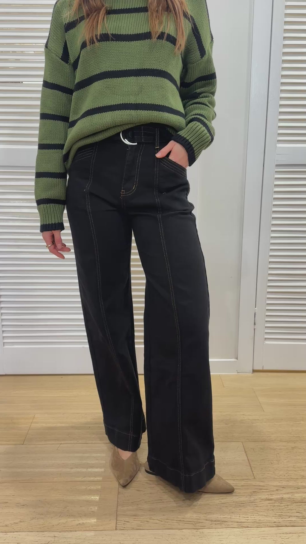 TYLER HIGH WAISTED WIDE LEG JEAN - BLACK