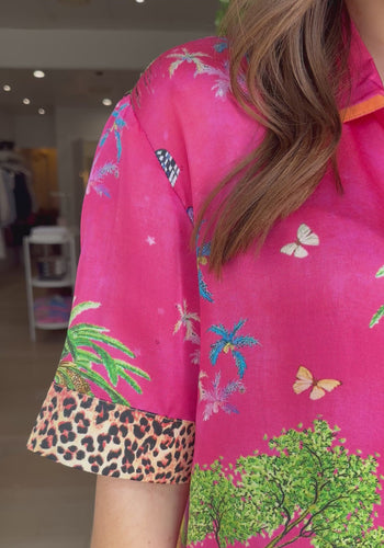 RUBYYAYA MATARAM SHIRT - CORAL