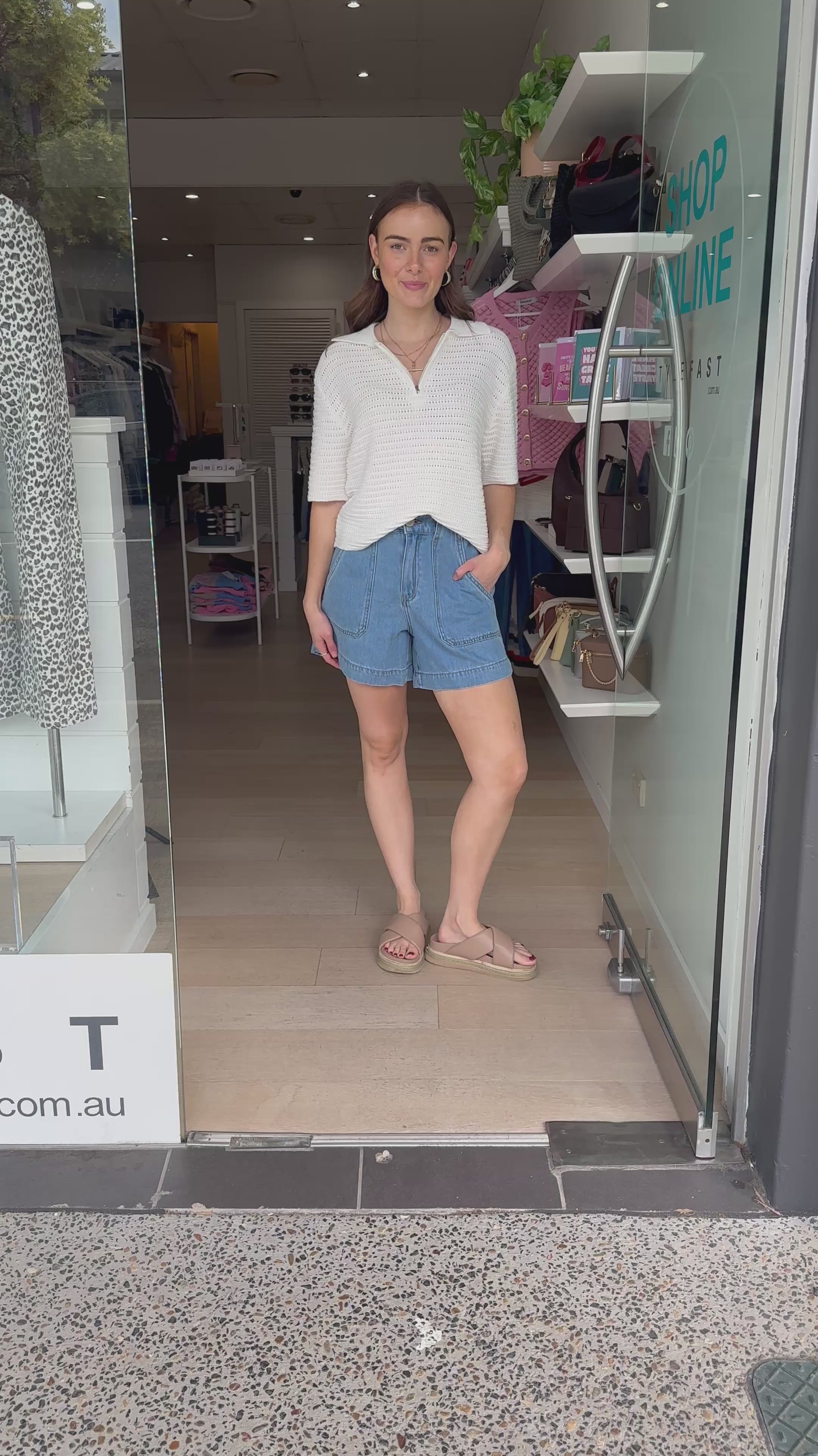 APOLO COLLARED KNIT TEE - IVORY