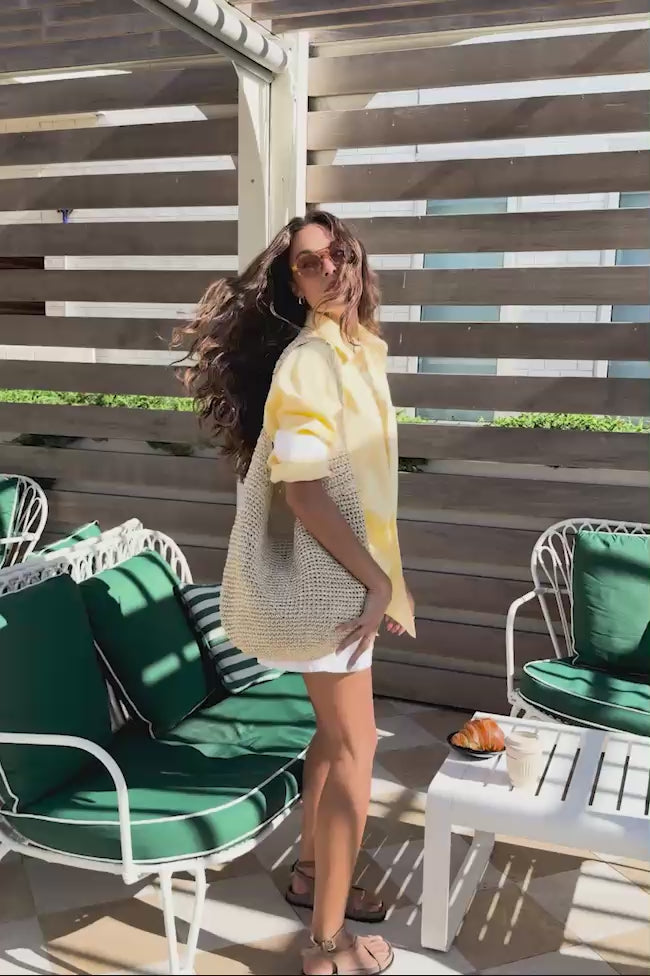 CERES LIFE PETA OVERSIZED SHIRT - SUNNY YELLOW