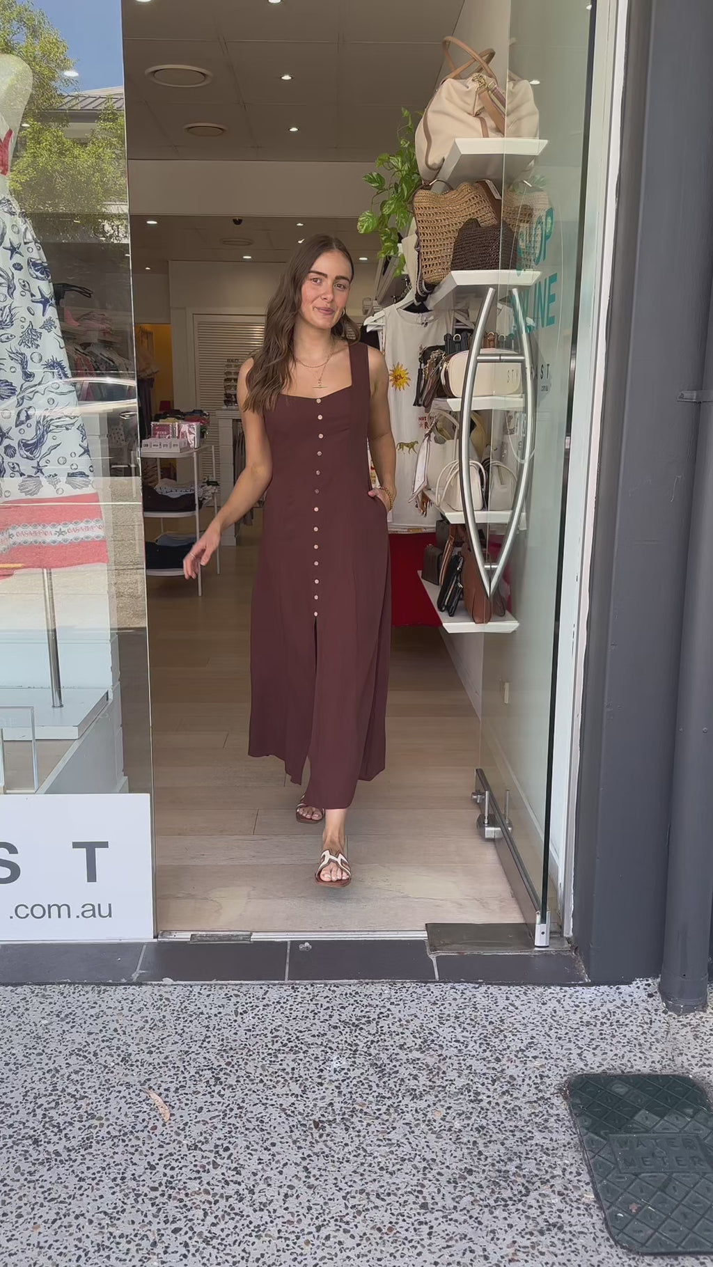 YANA MIDI DRESS - CHOCOLATE