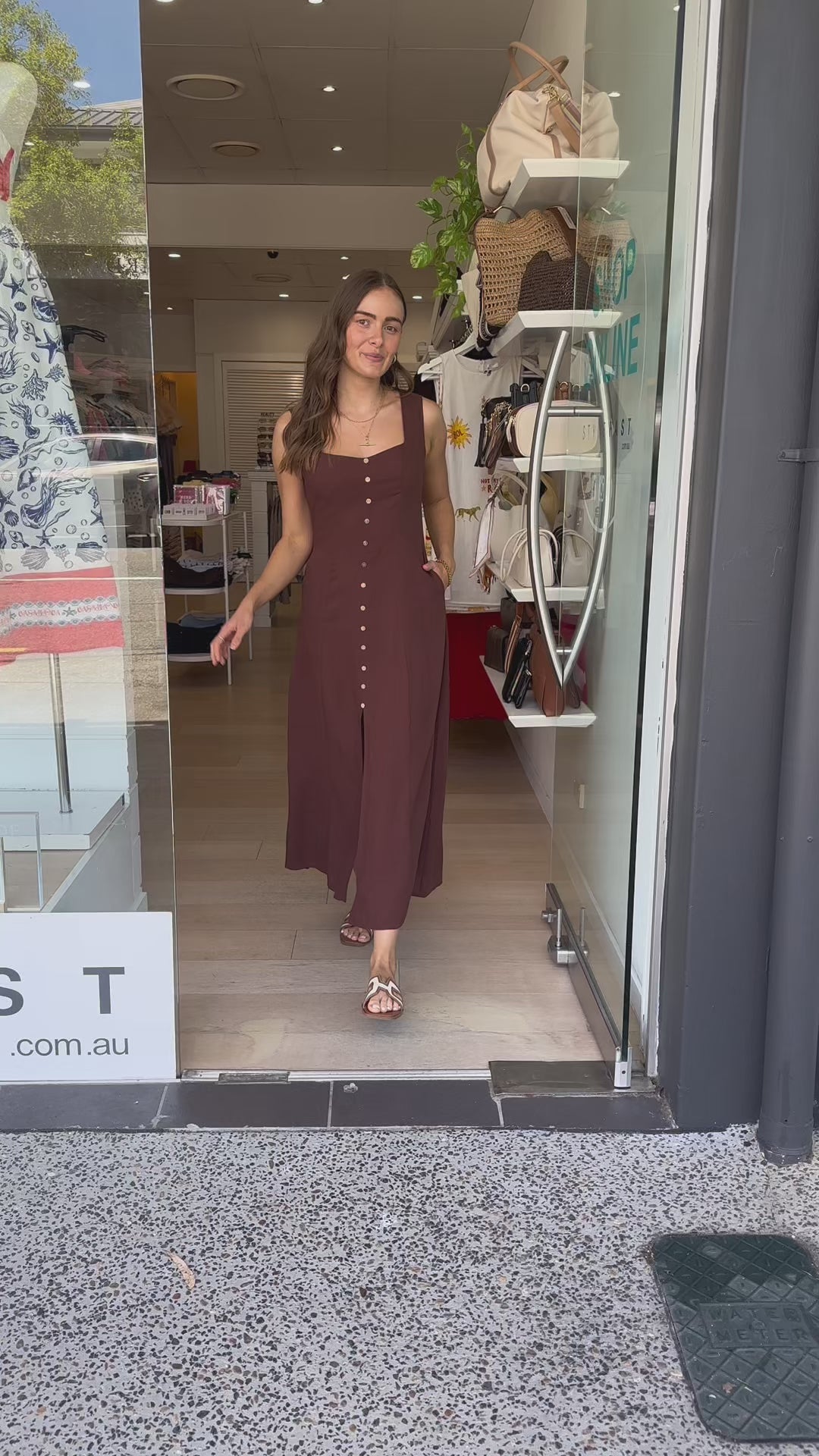 YANA MIDI DRESS - CHOCOLATE