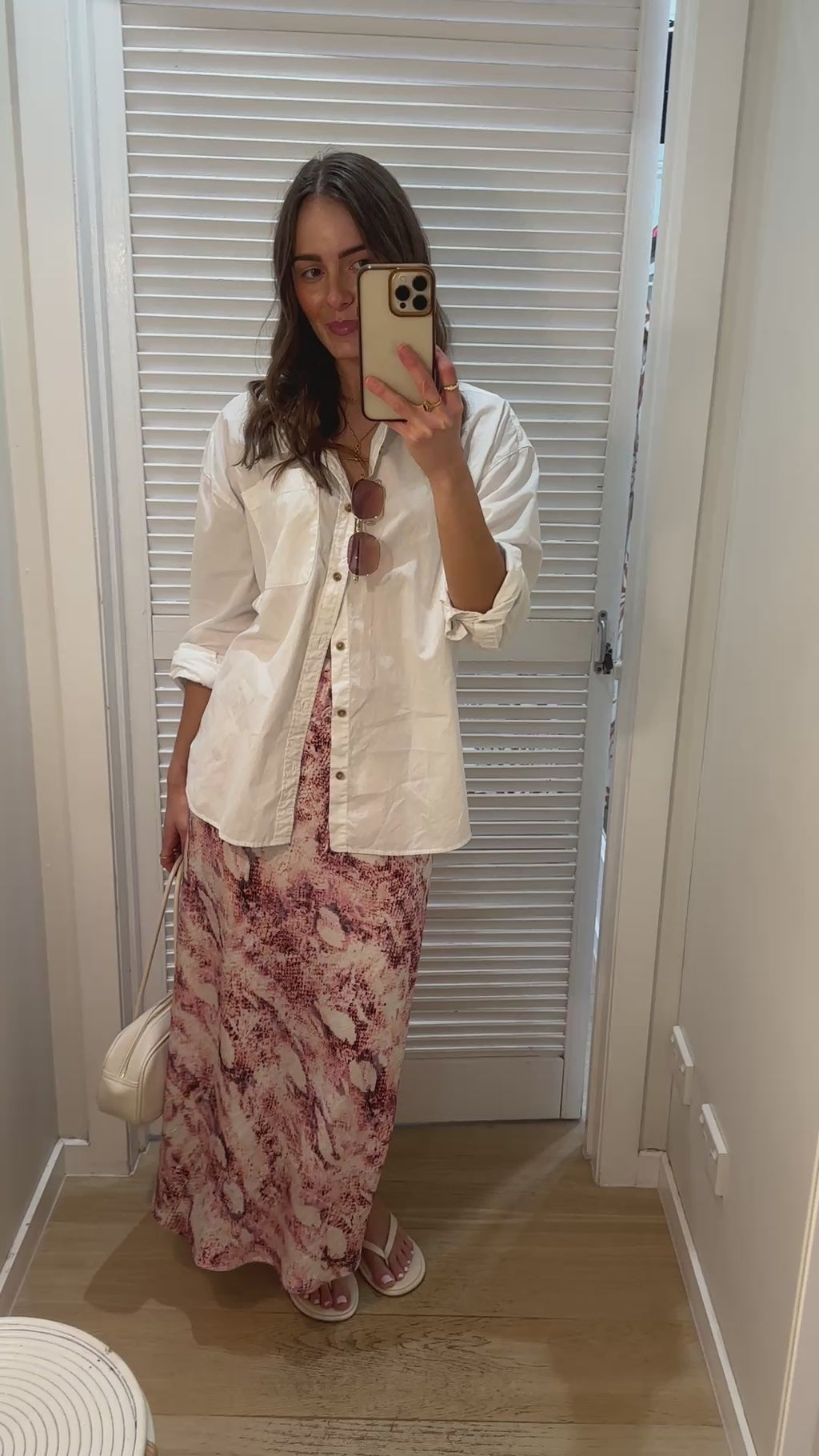 FEATHER + NOISE ELISHA SKIRT - PINK SNAKESKIN PRINT