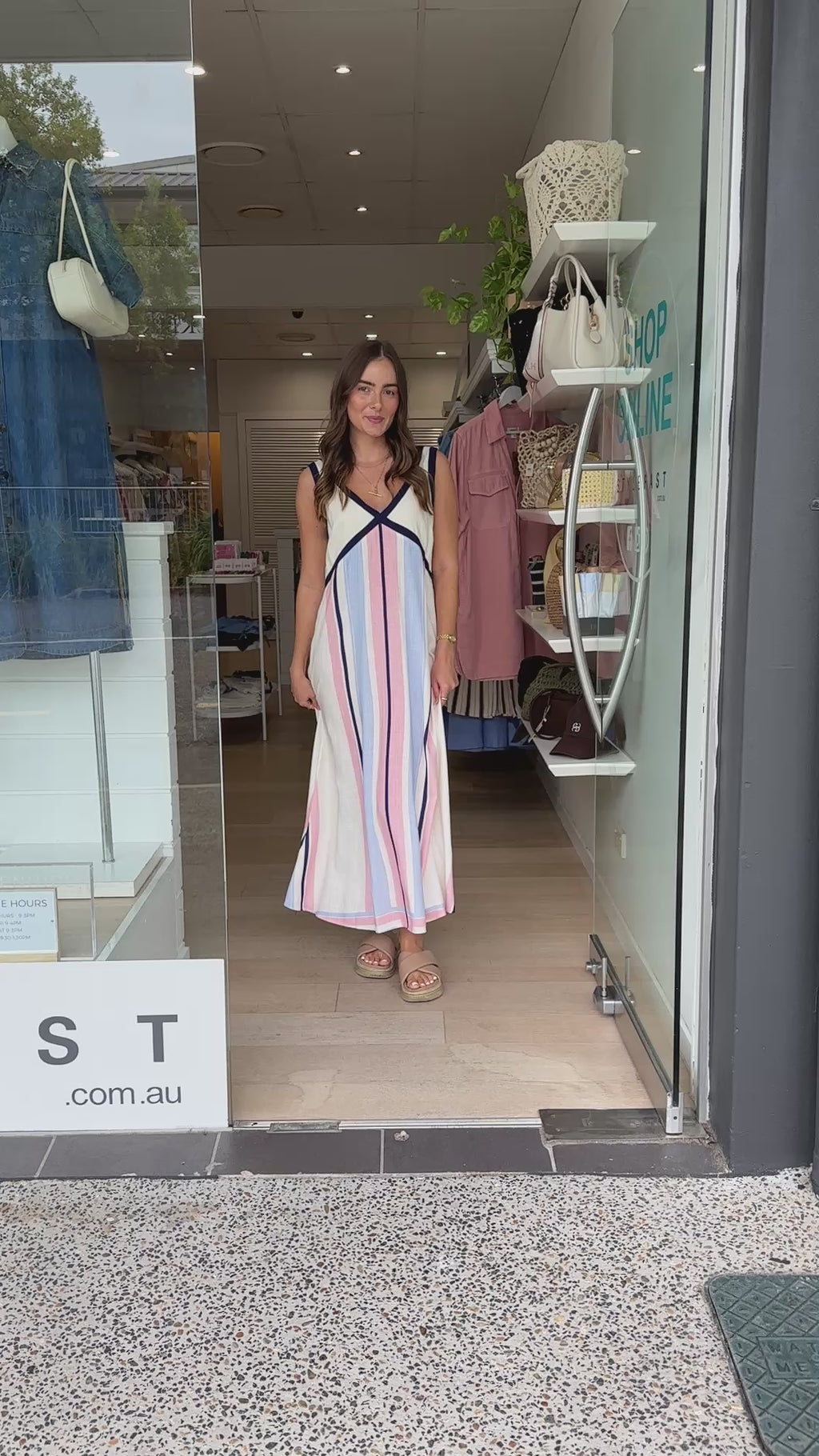 CLARABELL MAXI DRESS - STRIPE