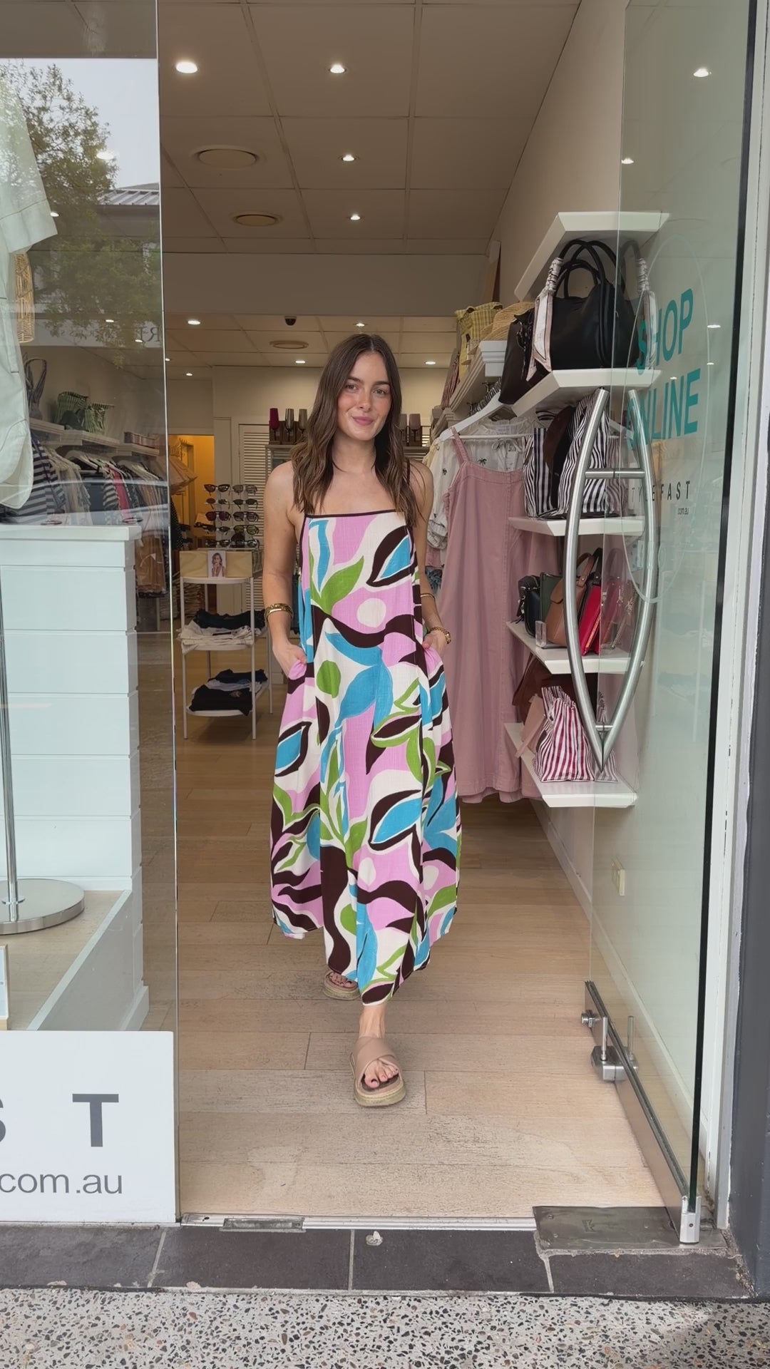 EDEN MAXI DRESS - CHOCOLATE PRINT