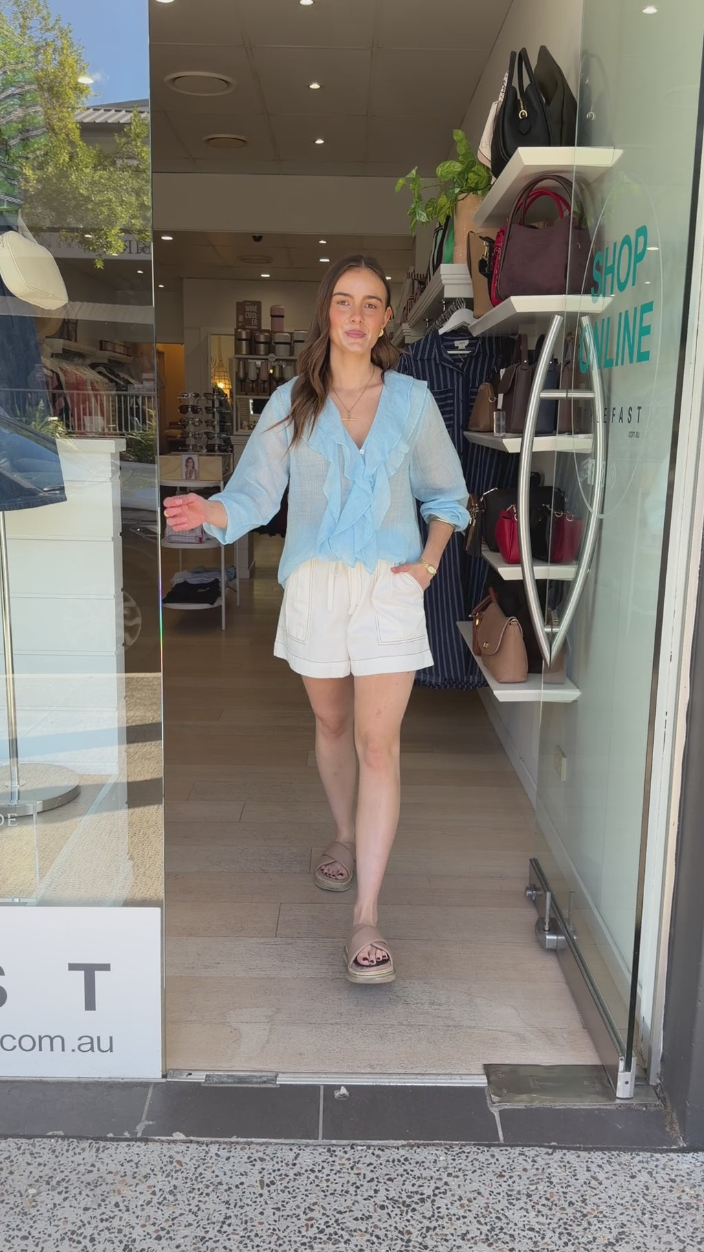 AESHA BLOUSE - ICE BLUE