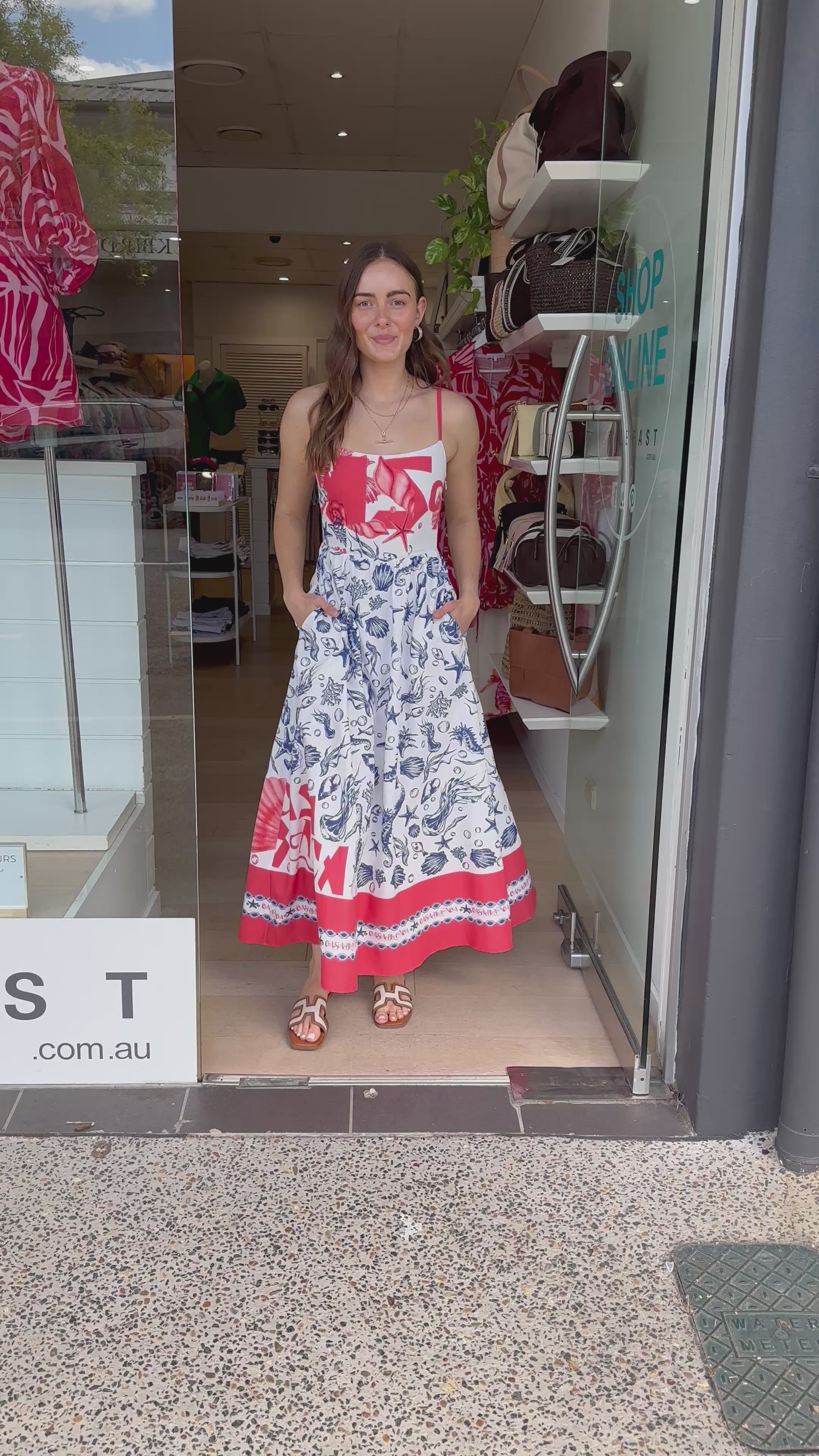 RHEA MAXI DRESS - CASABLANCA PRINT
