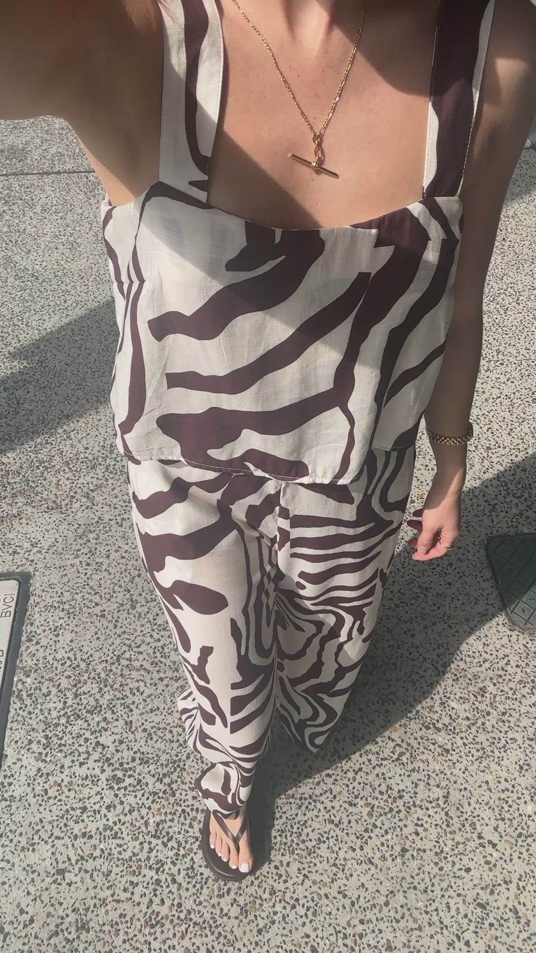 WINNIE PLAYSUIT - CHOCOLATE PRINT