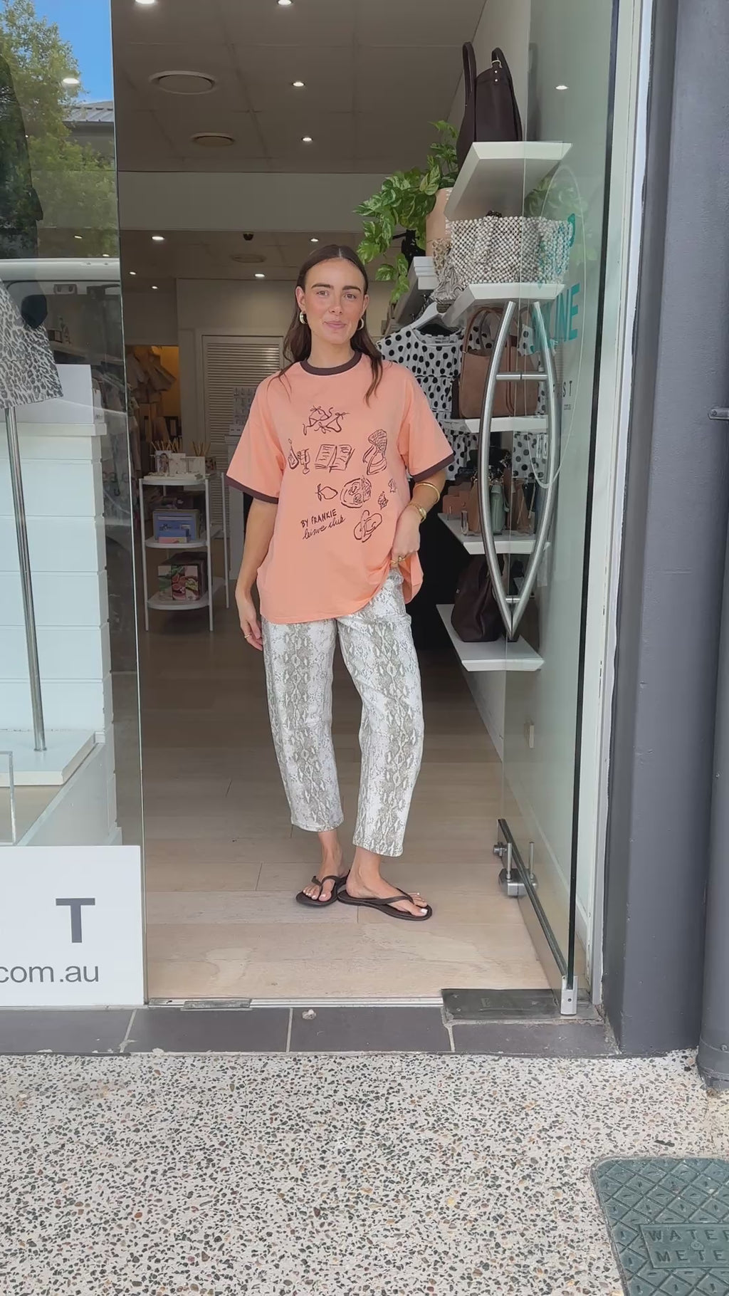 BY FRANKIE LEISURE CLUB - NEON ORANGE & CHOCOLATE