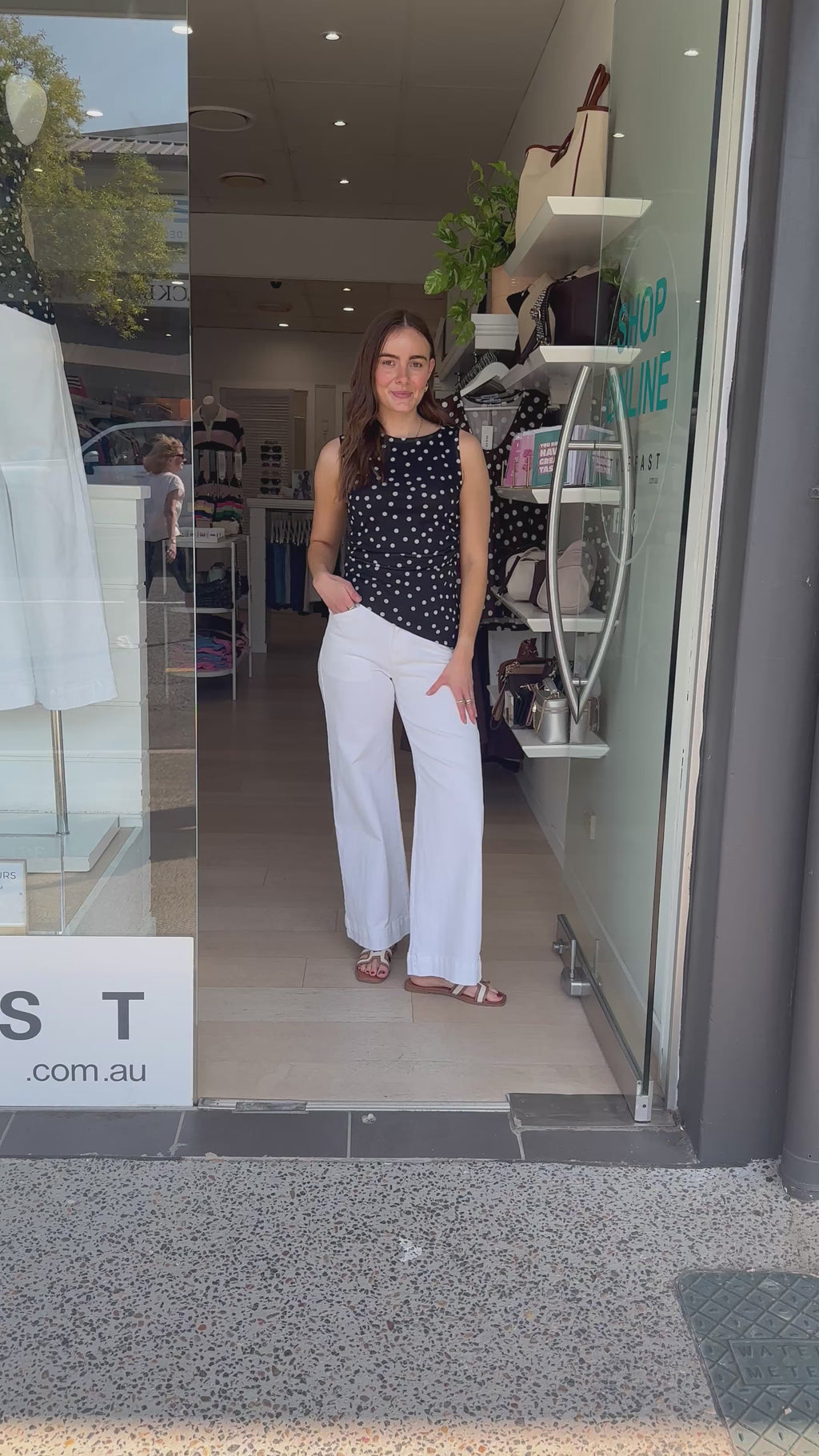 JEMMA FITTED MESH TANK - BLACK SPOT