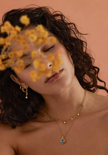 TONI MAY MIRA NECKLACE - TOPAZ/GOLD