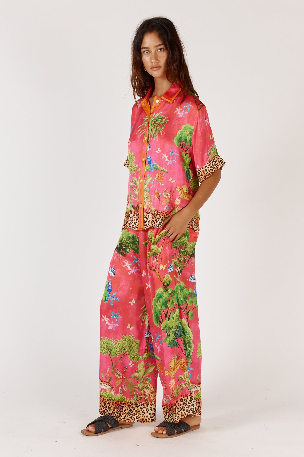 RUBYYAYA MATARAM SHIRT - CORAL