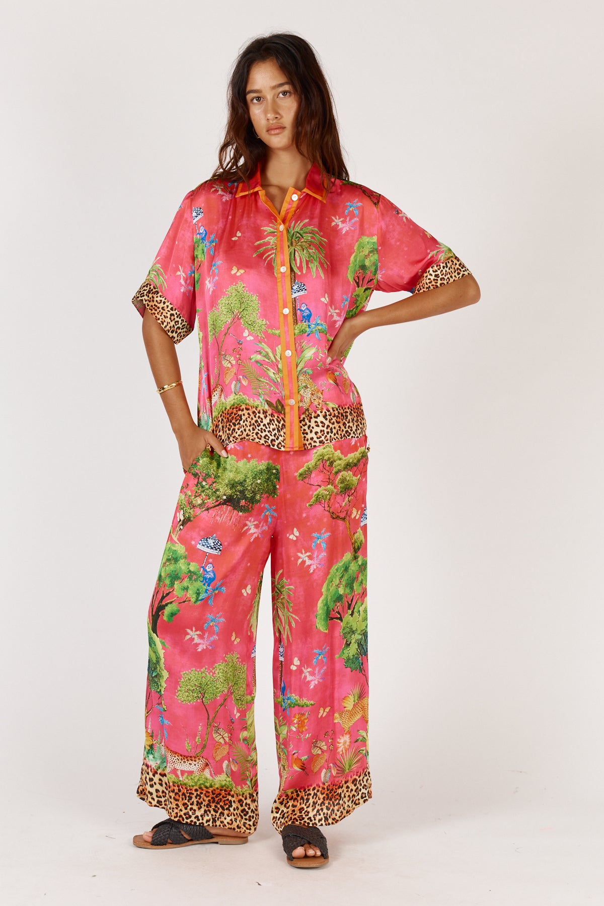 RUBYYAYA MATARAM SHIRT - CORAL