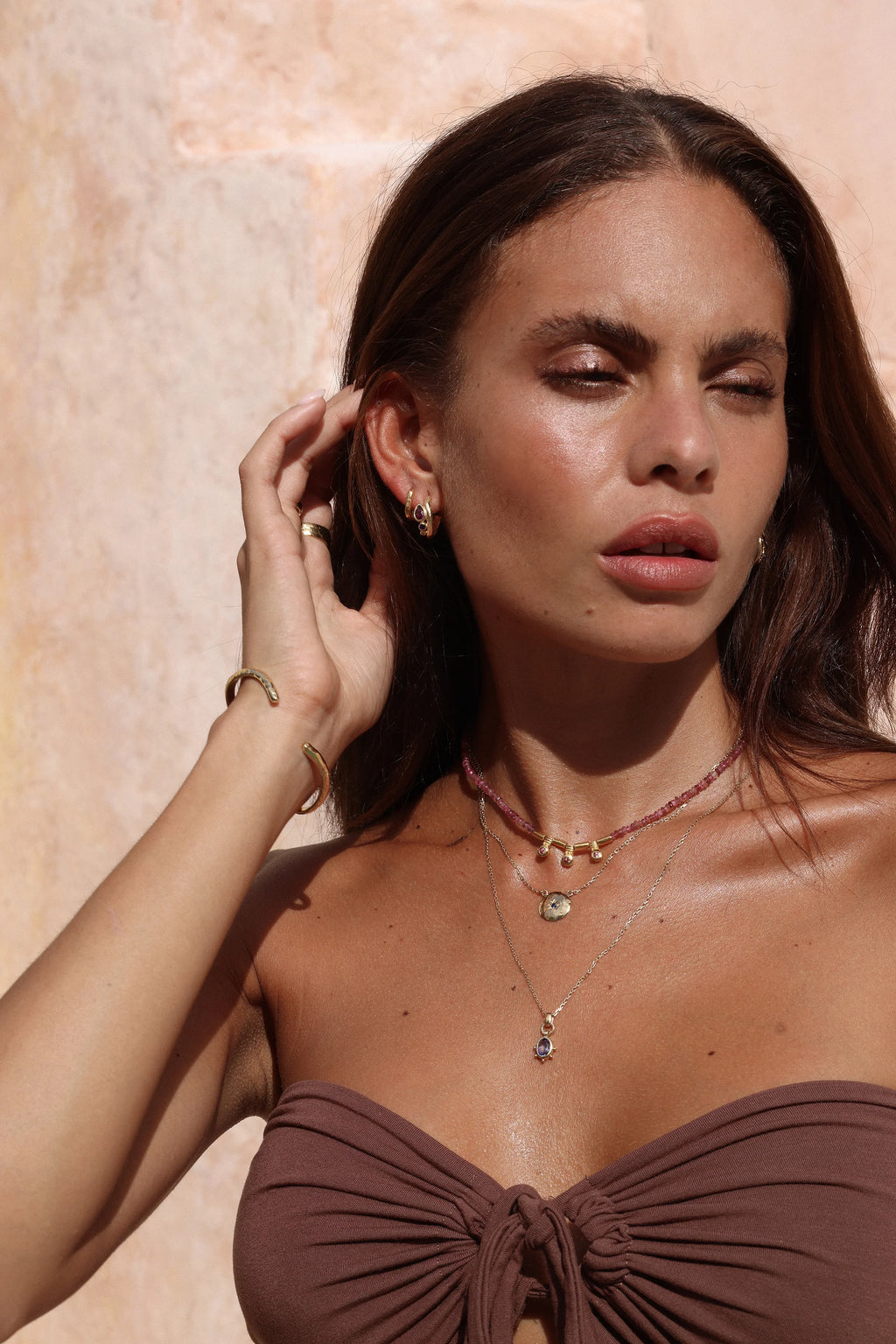 TONI MAY SORRENTO HOOPS - GOLD